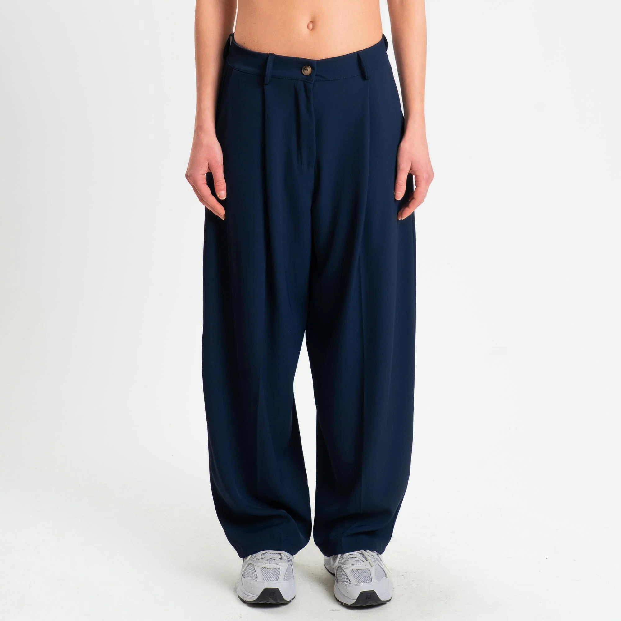 Zeroassoluto-Pantalone GENNY tessuto fluido - blu - Image 3
