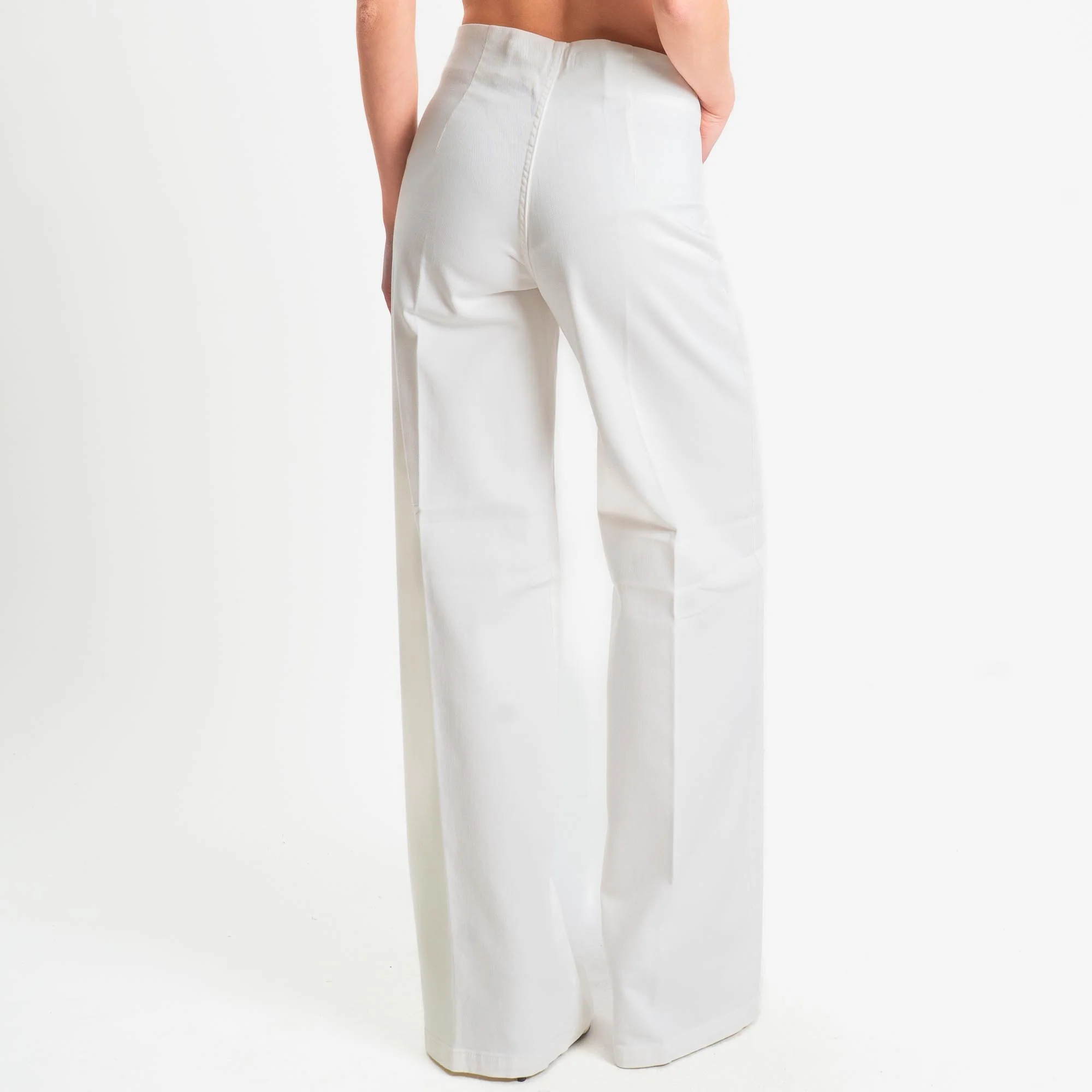 Tensione in-Jeans wide leg tasche davanti - panna - Image 3