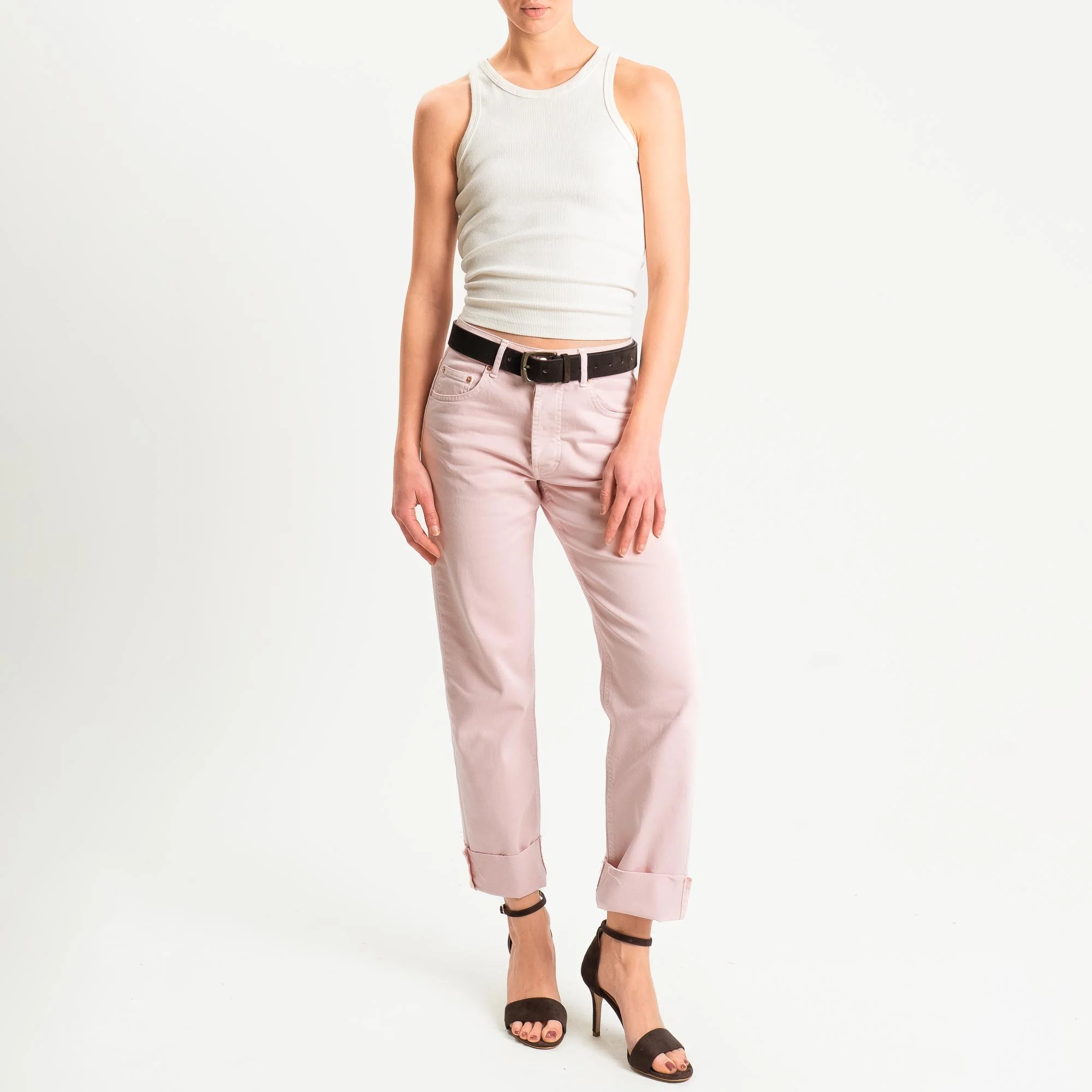 Tensione in-Jeans 5 tasche in drill elasticizzato - rosa
