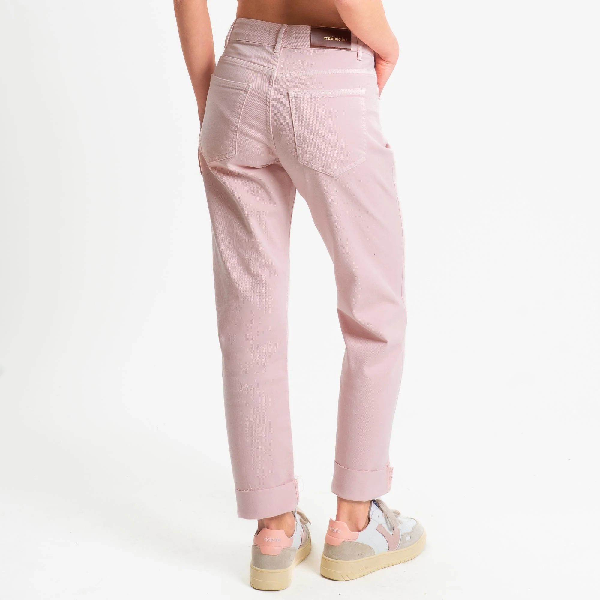 Tensione in-Jeans 5 tasche in drill elasticizzato - rosa - Image 4