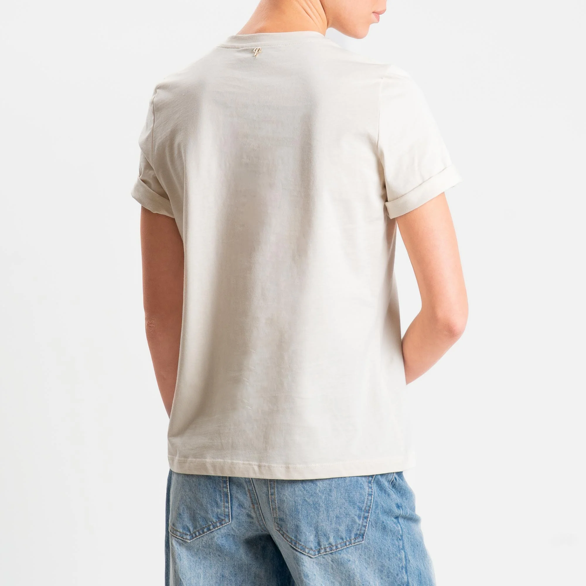 Philia Loft-T-shirt stampa n.9 - burro/nero - Image 3