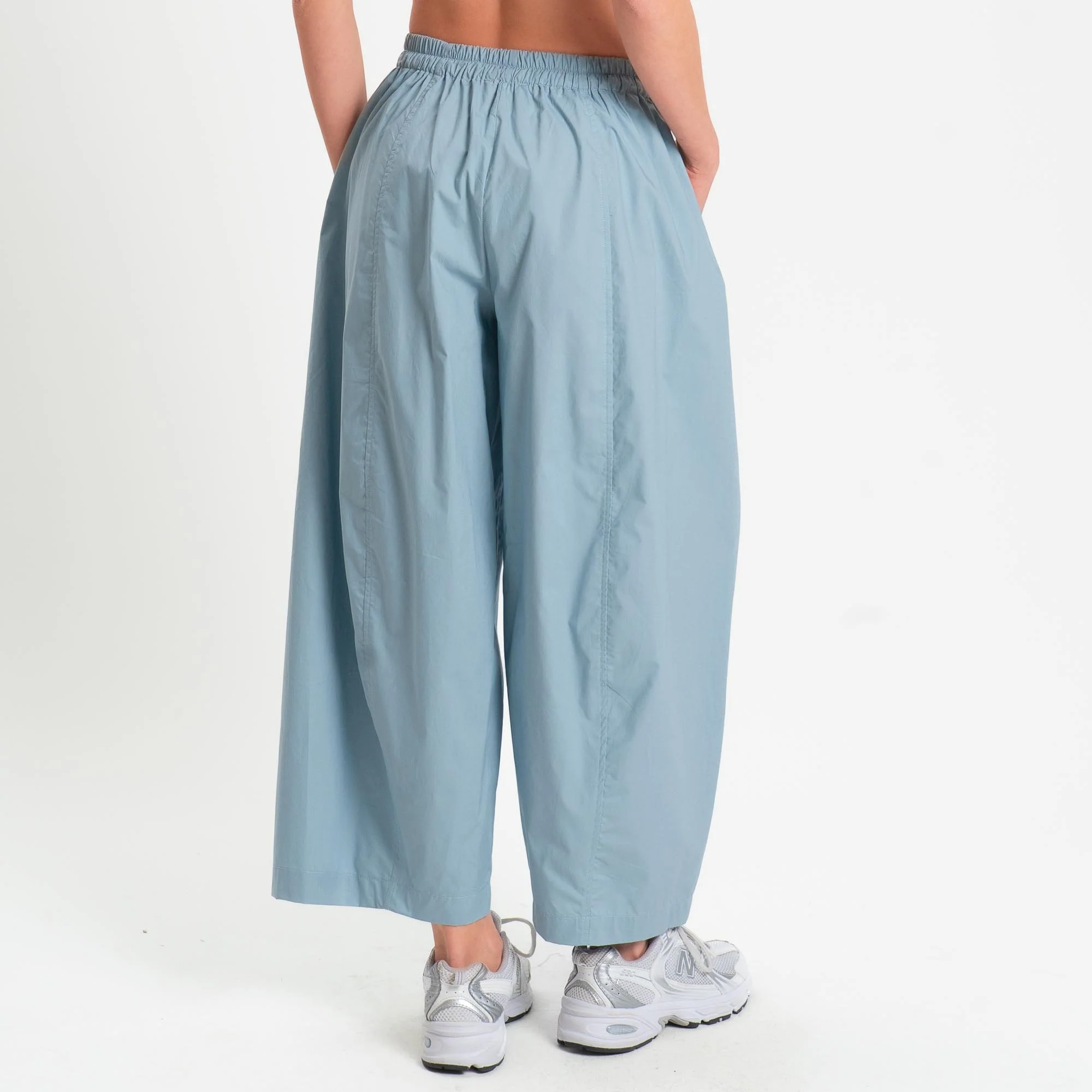 Dixie-Pantalone popeline balloon elastico in vita - azzurro - Image 3