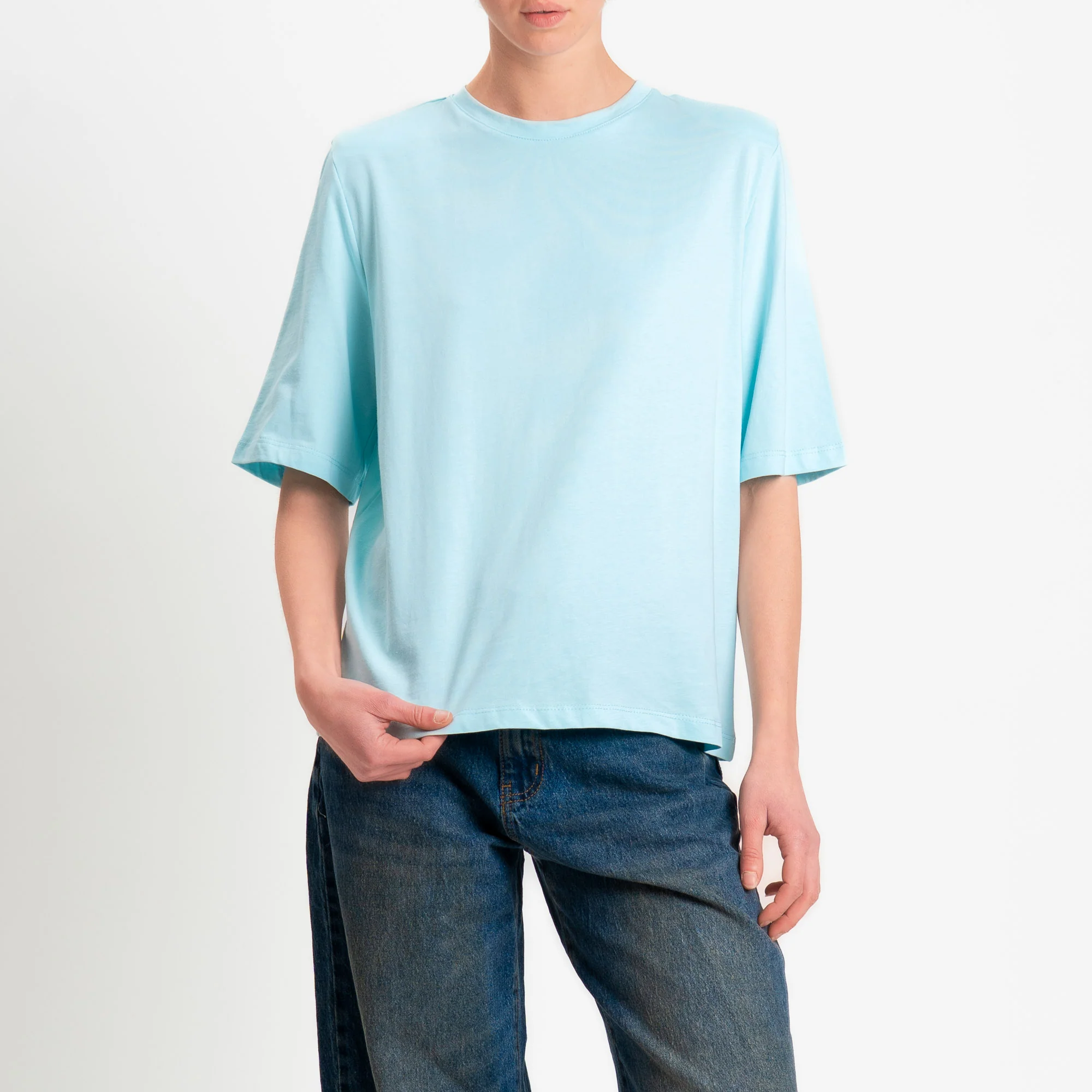 Dixie-T-shirt mezza manica con spalline - azzurro - Image 2
