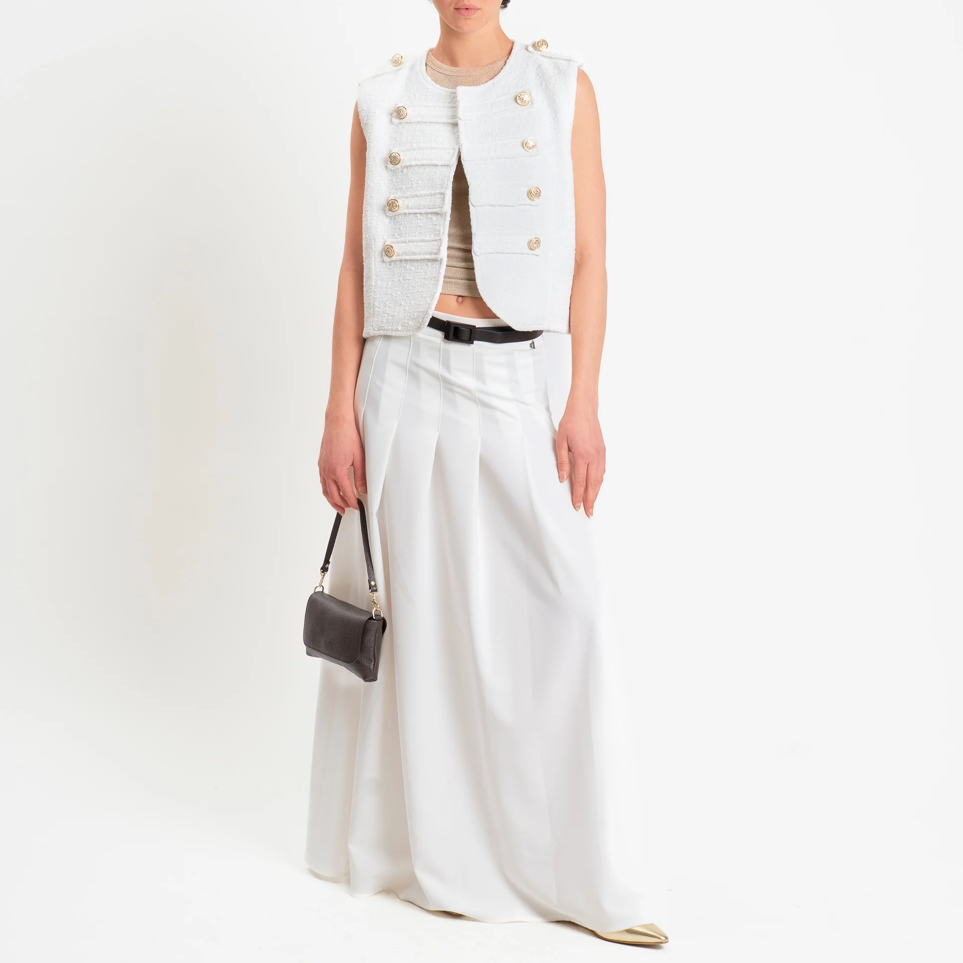Dixie-Gonna pieghe con cintura - bianco - Image 4