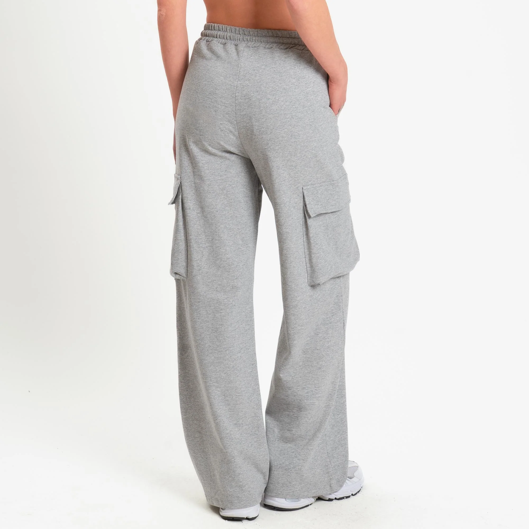 Zeroassoluto-Pantalone felpa light cargo - grigio melange - Image 4