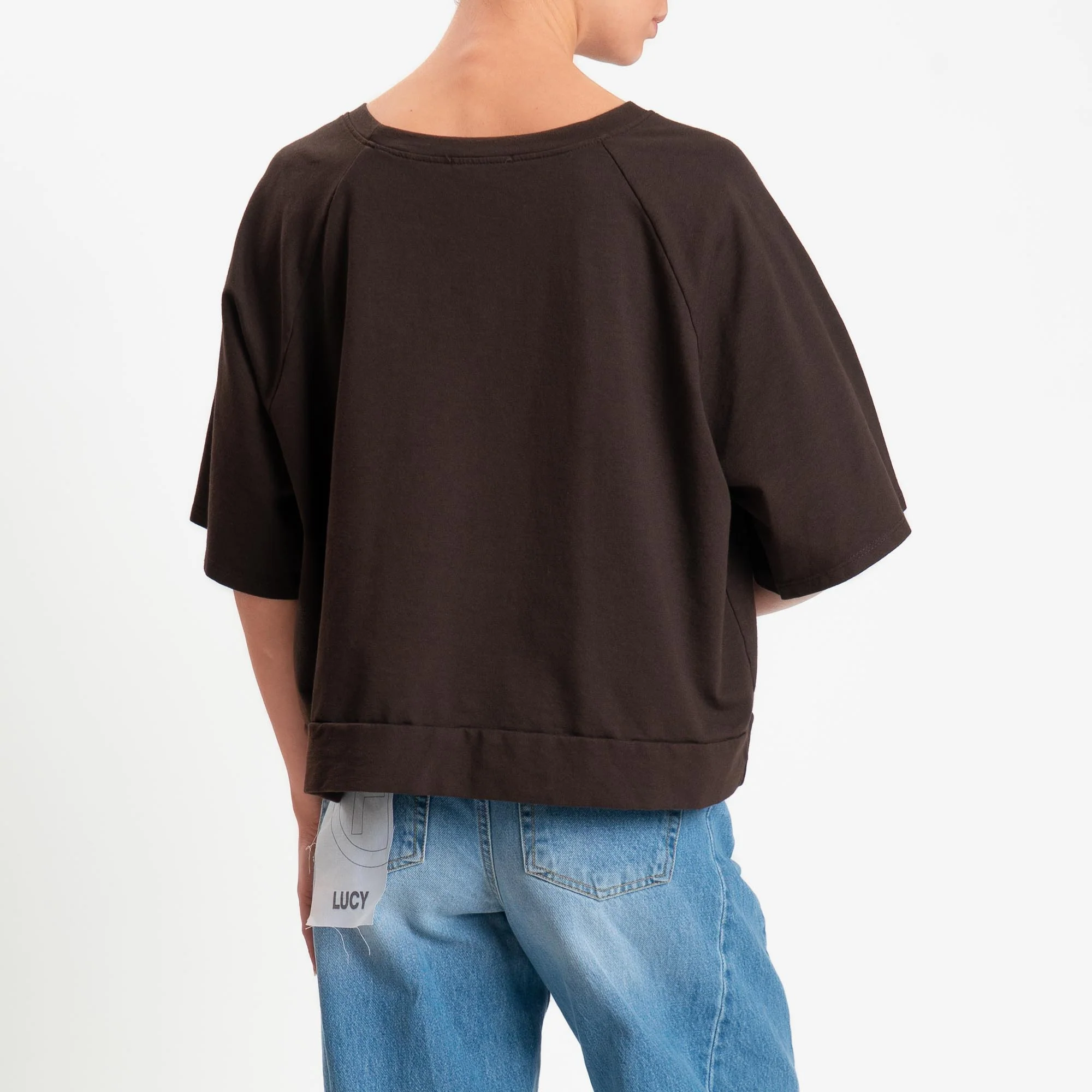 Zeroassoluto-Felpa light manica raglan - moro - Image 5