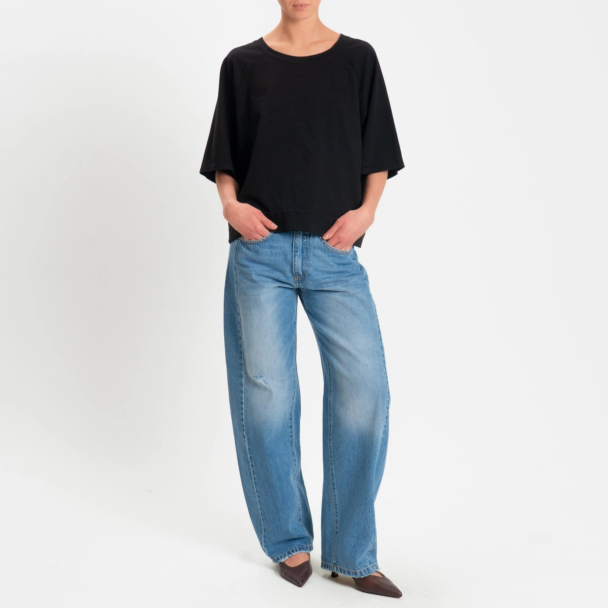 Zeroassoluto-Felpa light manica raglan - nero - Image 2