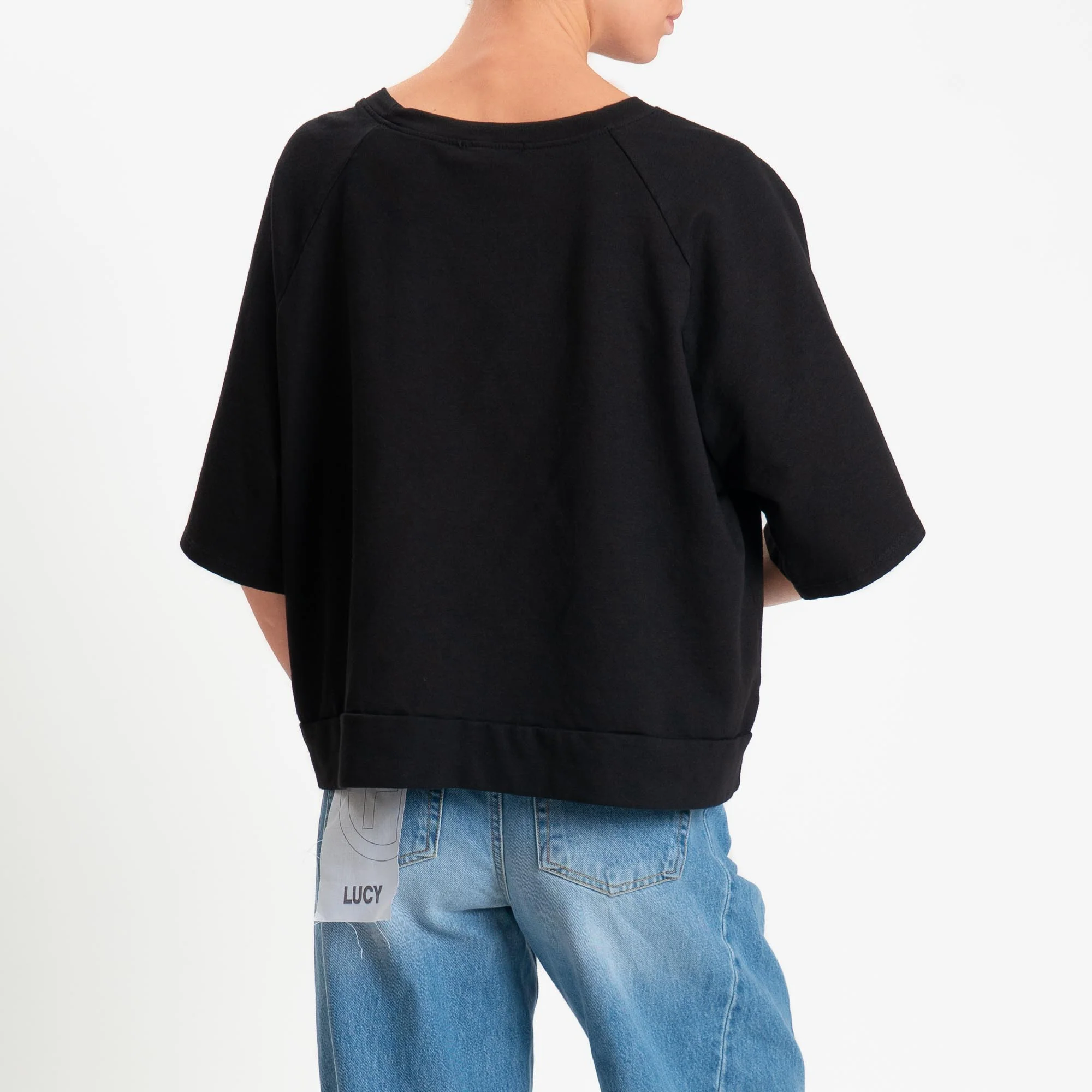 Zeroassoluto-Felpa light manica raglan - nero - Image 5