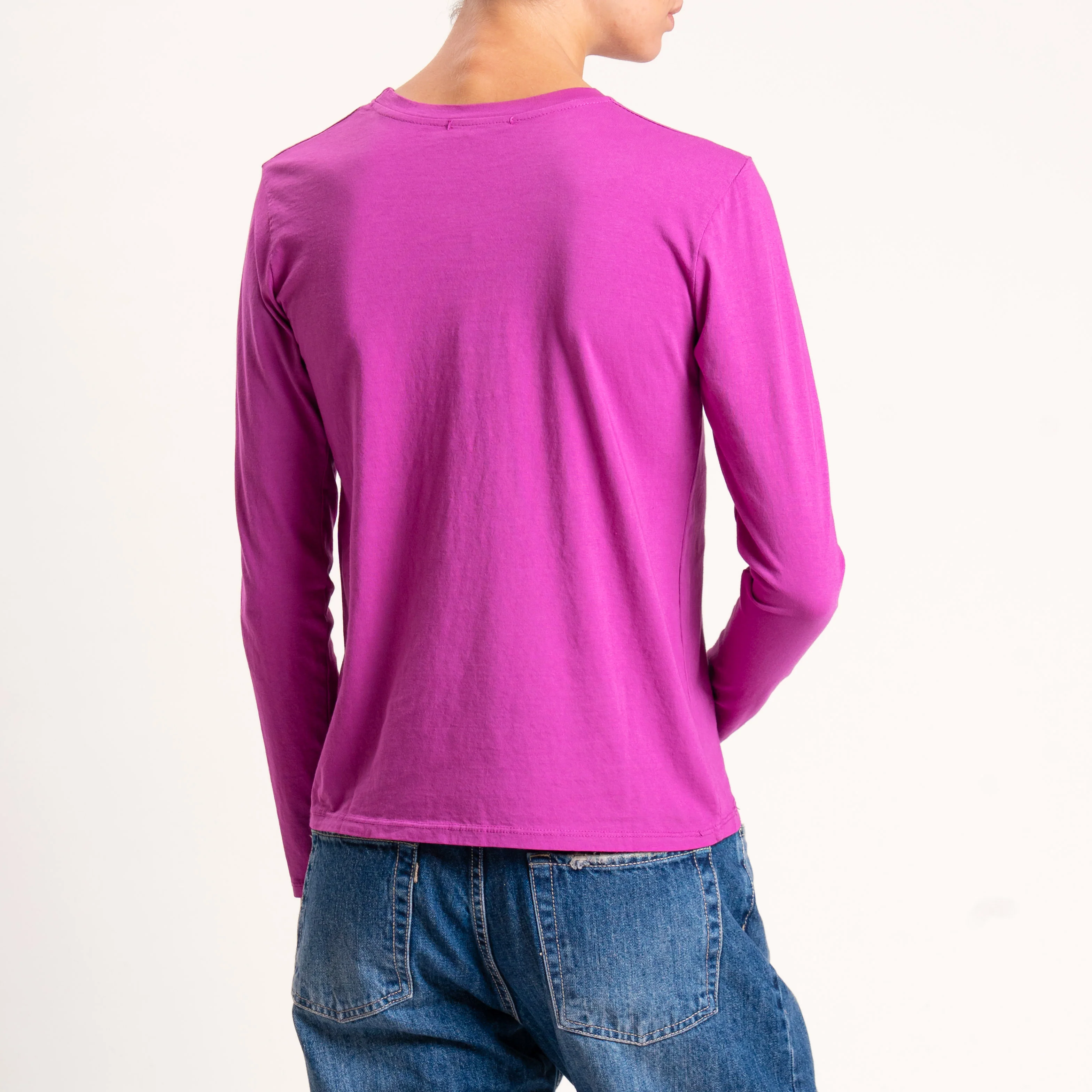 Zeroassoluto-T-shirt girocollo stretto cotone elasticizzato - ametista - Image 2