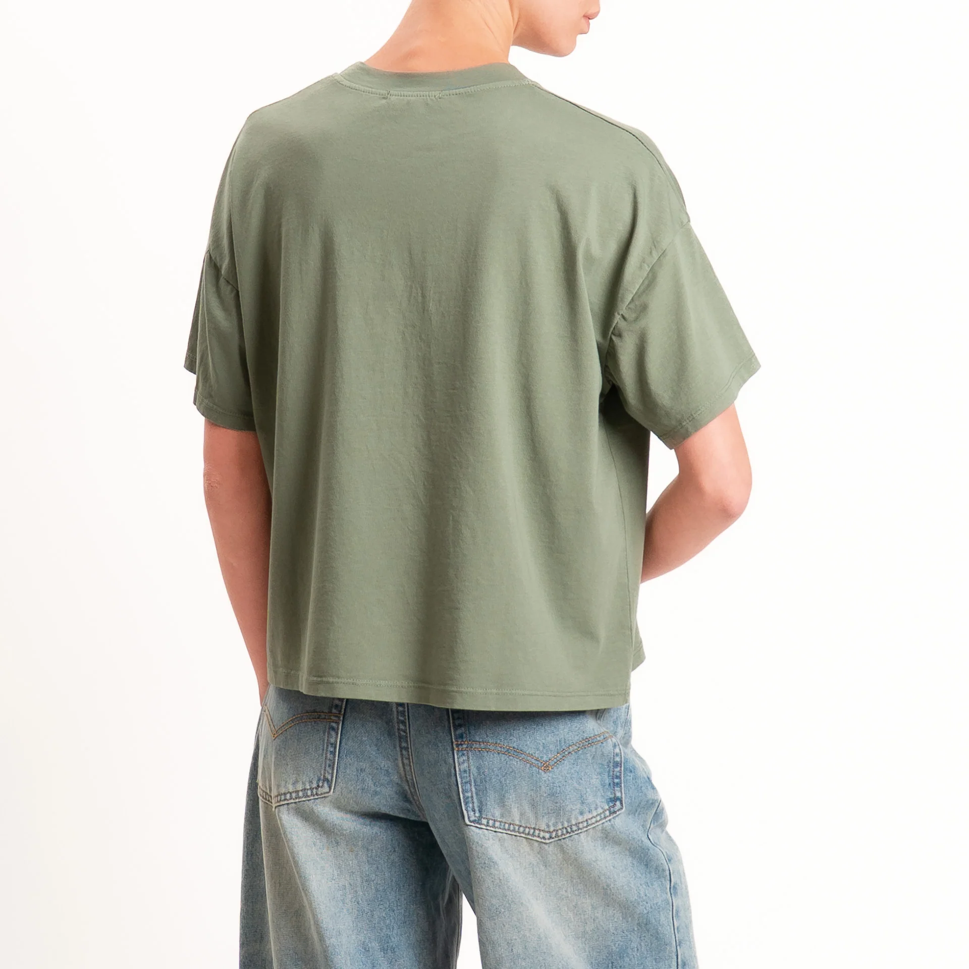 Zeroassoluto-T-shirt scatola girocollo bordo alto - militare - Image 3