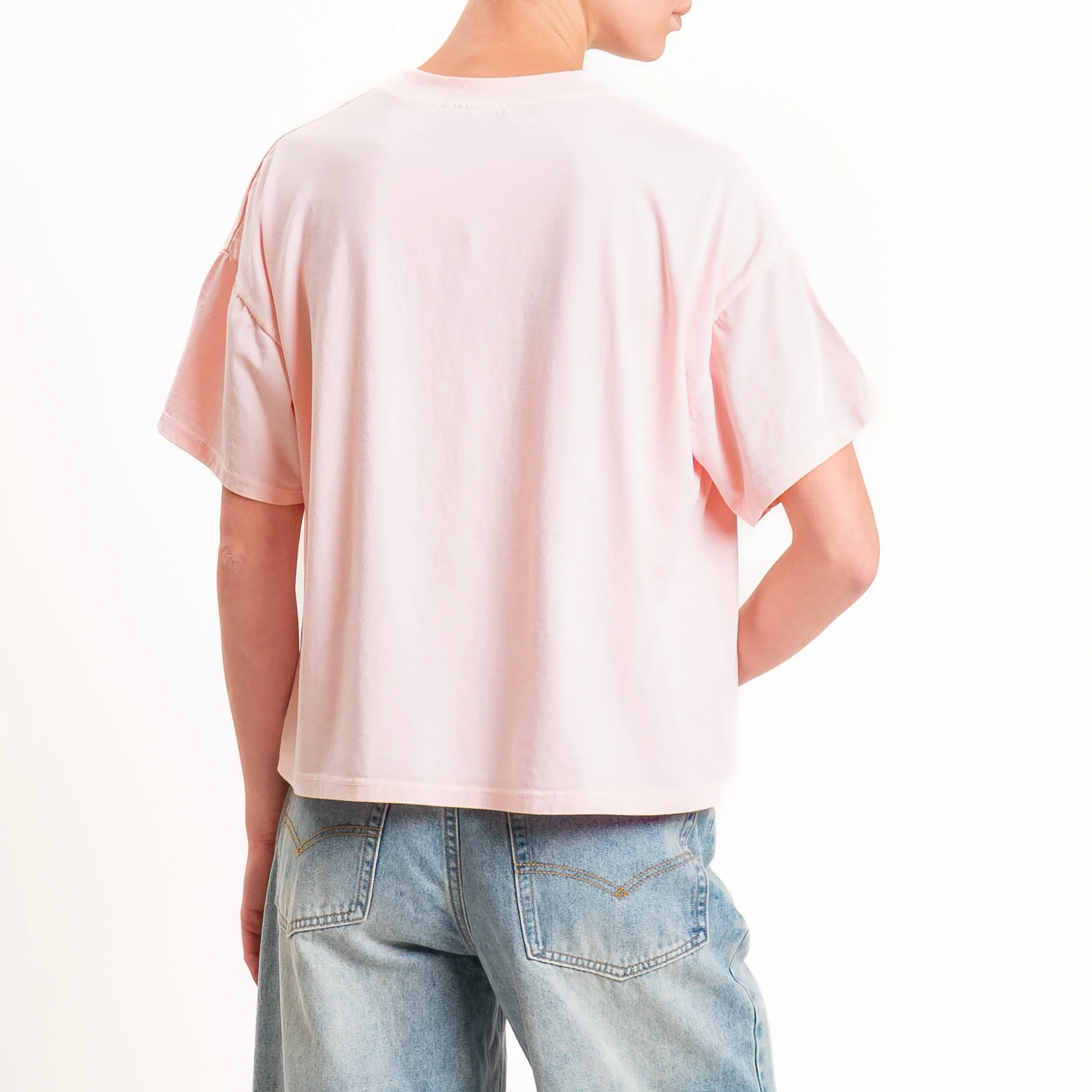 Zeroassoluto-T-shirt scatola girocollo bordo alto - pink - Image 3