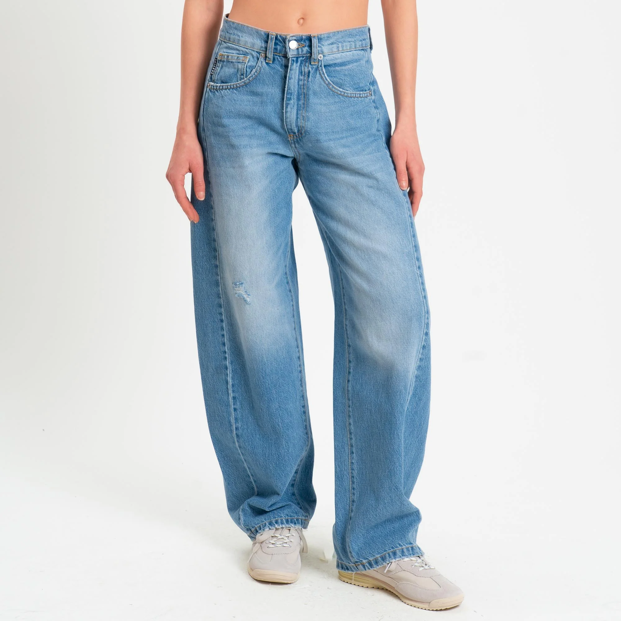 Haveone-Jeans LUCY barrel con micro rottura - denim chiaro - Image 3