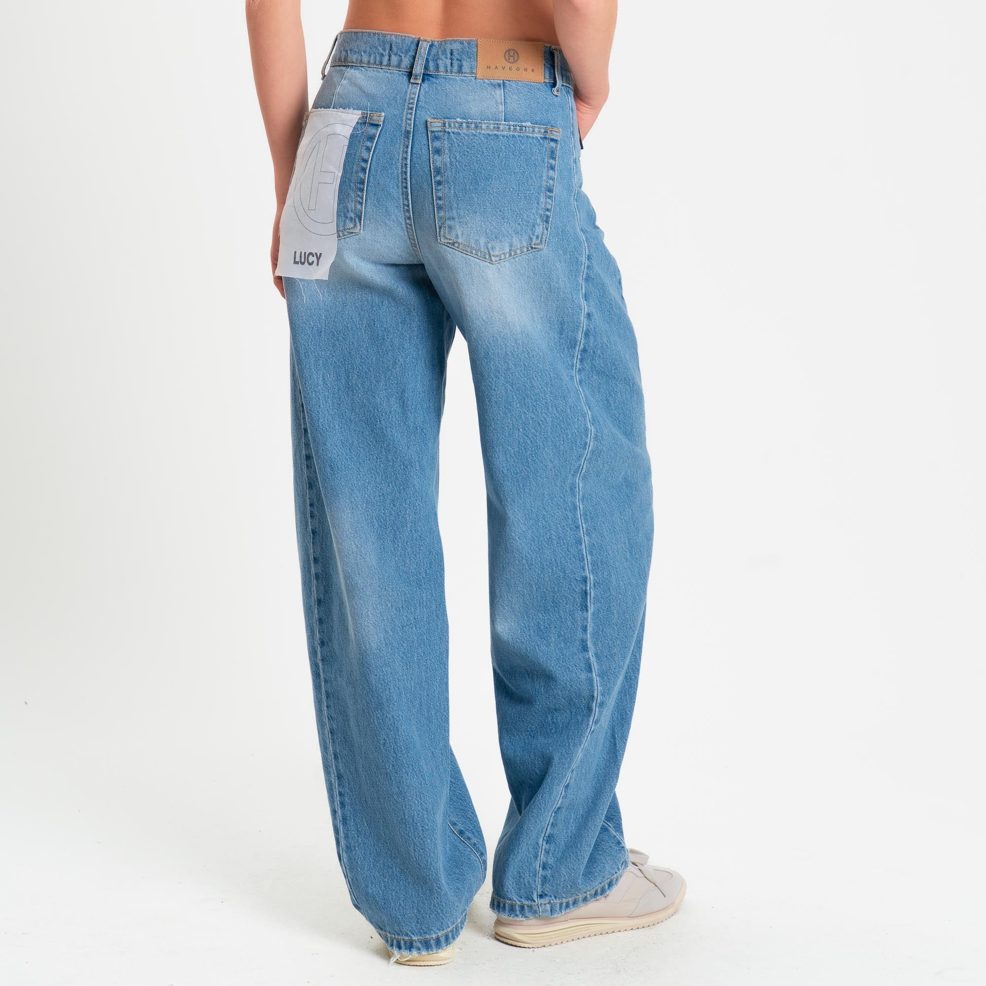 Haveone-Jeans LUCY barrel con micro rottura - denim chiaro - Image 5