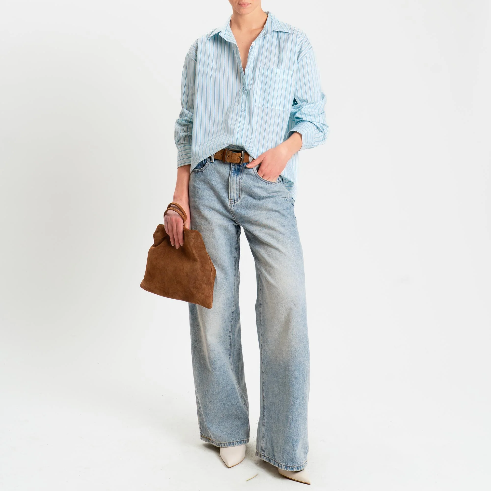 Zeroassoluto-Camicia a righe - latte/cielo/blu