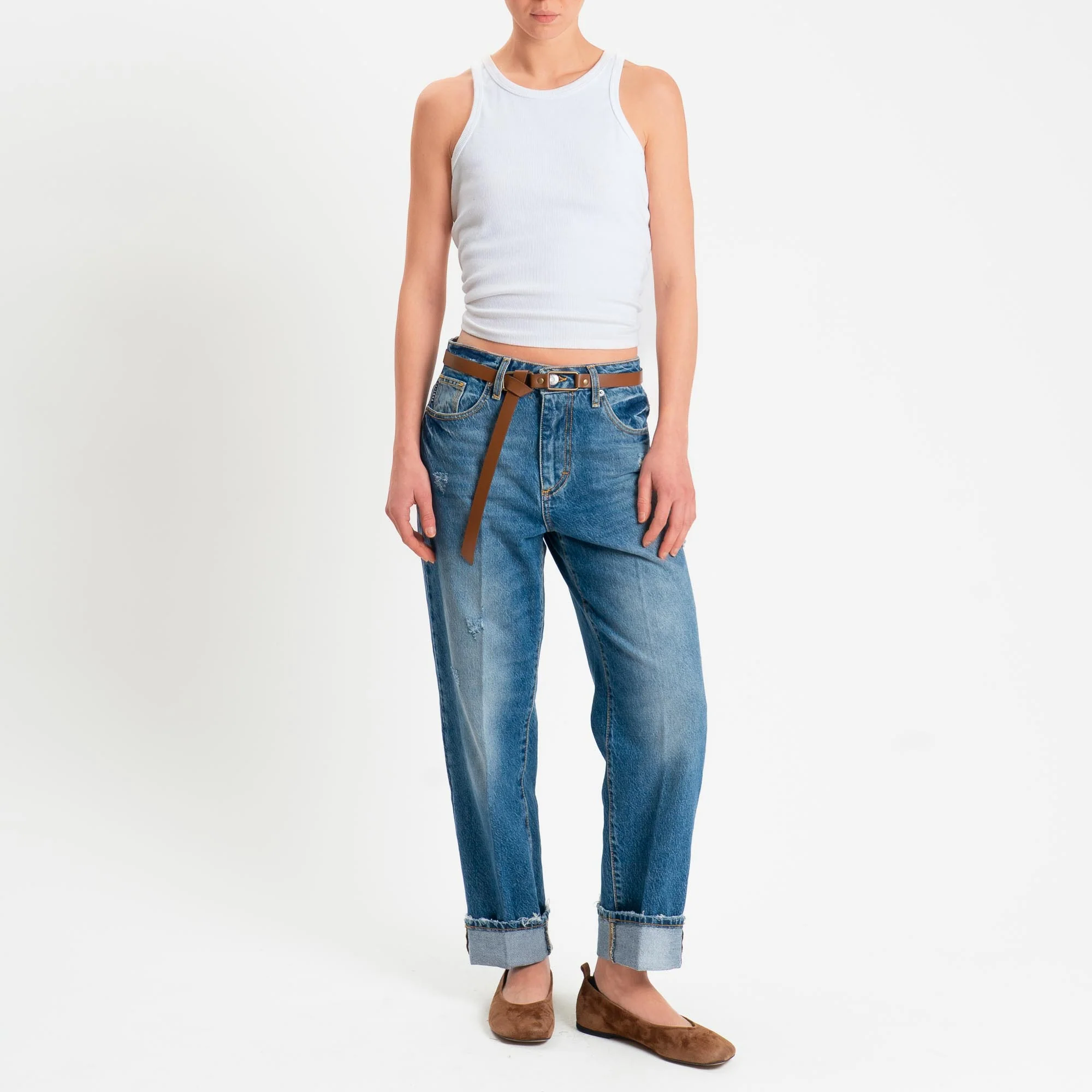 Haveone-Jeans MANDY straight con risvolto - denim - Image 3