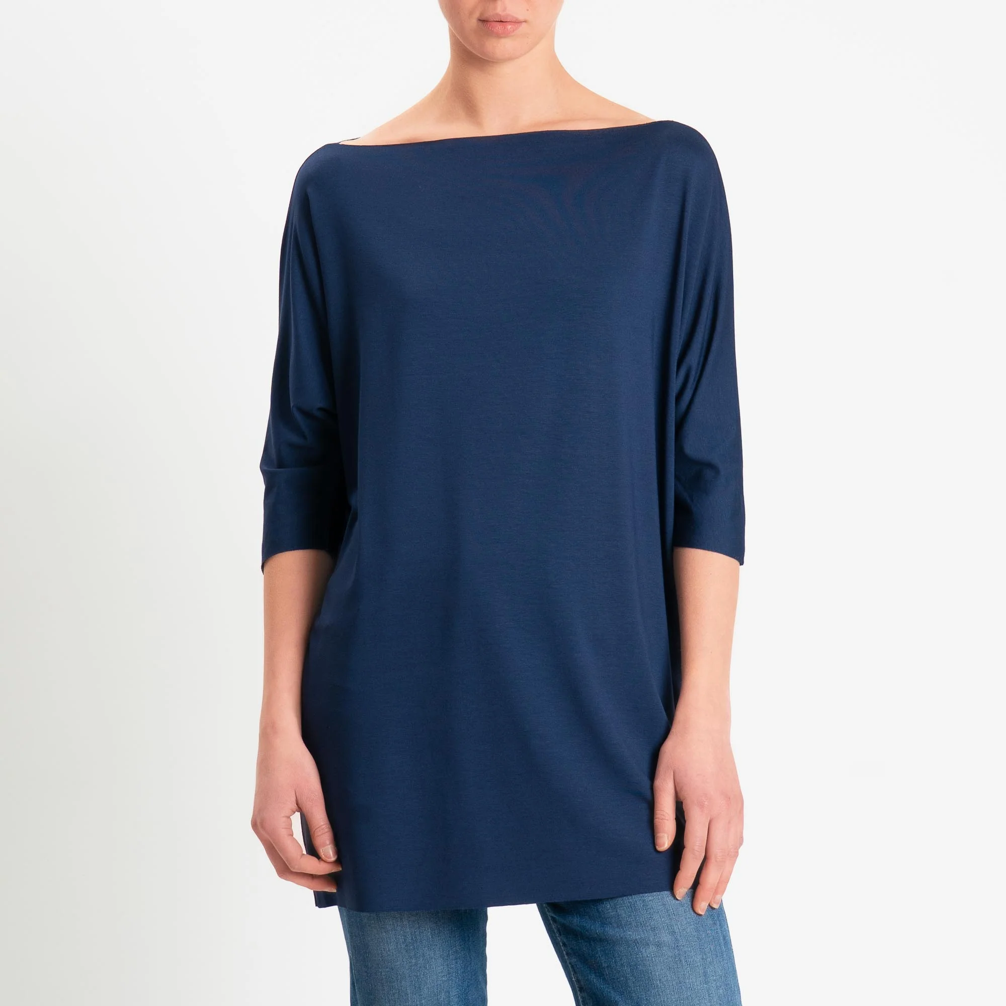 Vicolo-T-shirt over taglio vivo in jersey - blu - Image 2