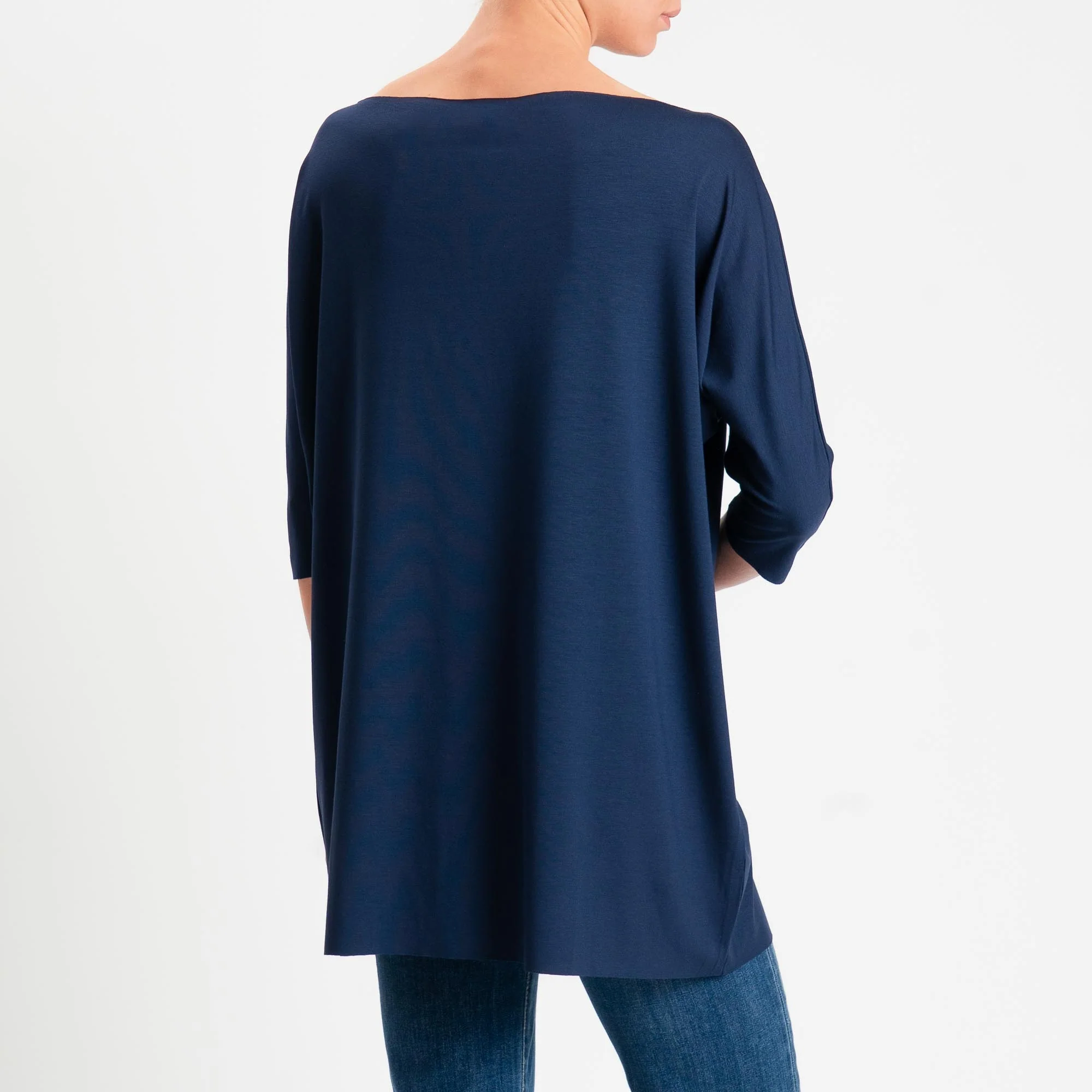 Vicolo-T-shirt over taglio vivo in jersey - blu - Image 3