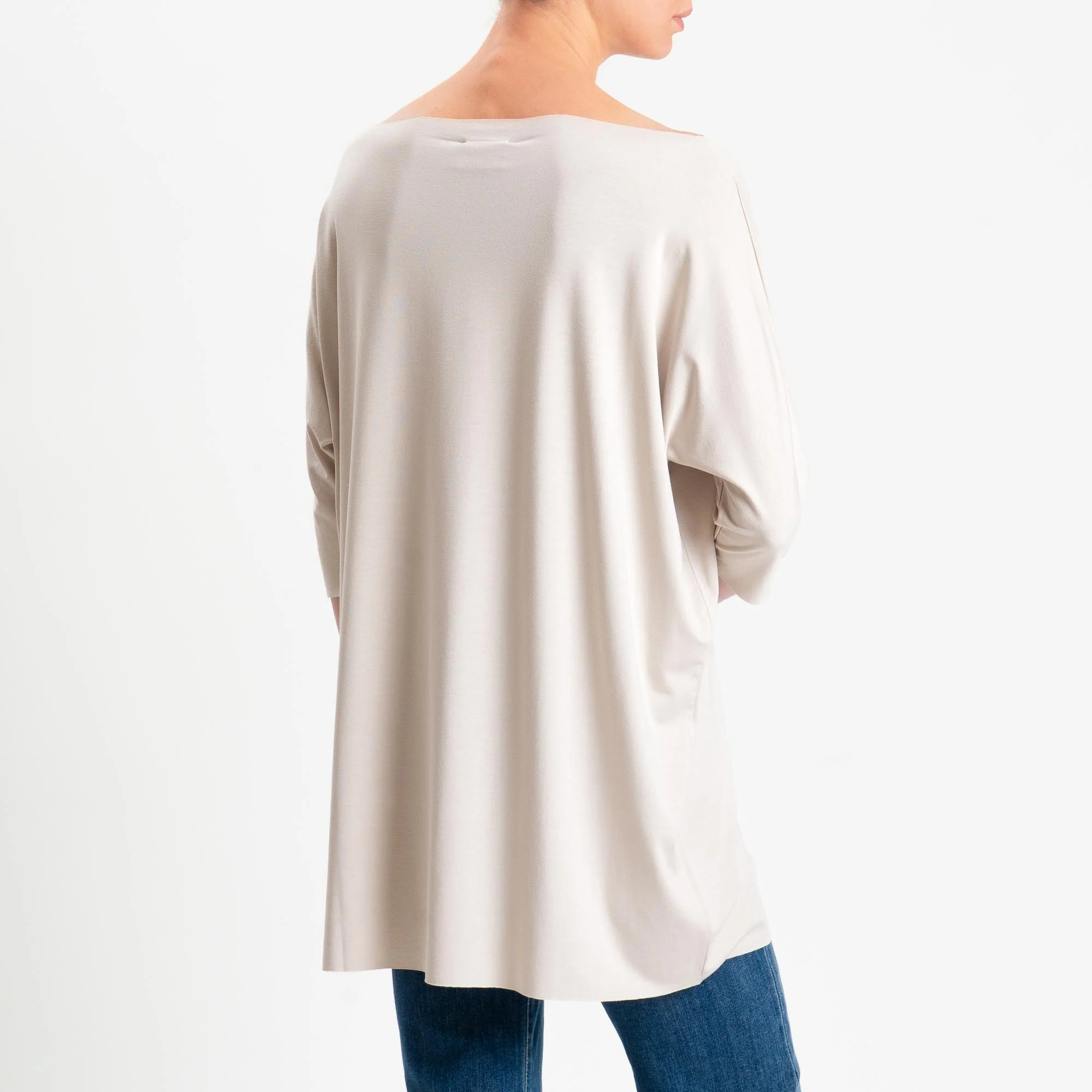 Vicolo-T-shirt over taglio vivo in jersey - taupe - Image 3