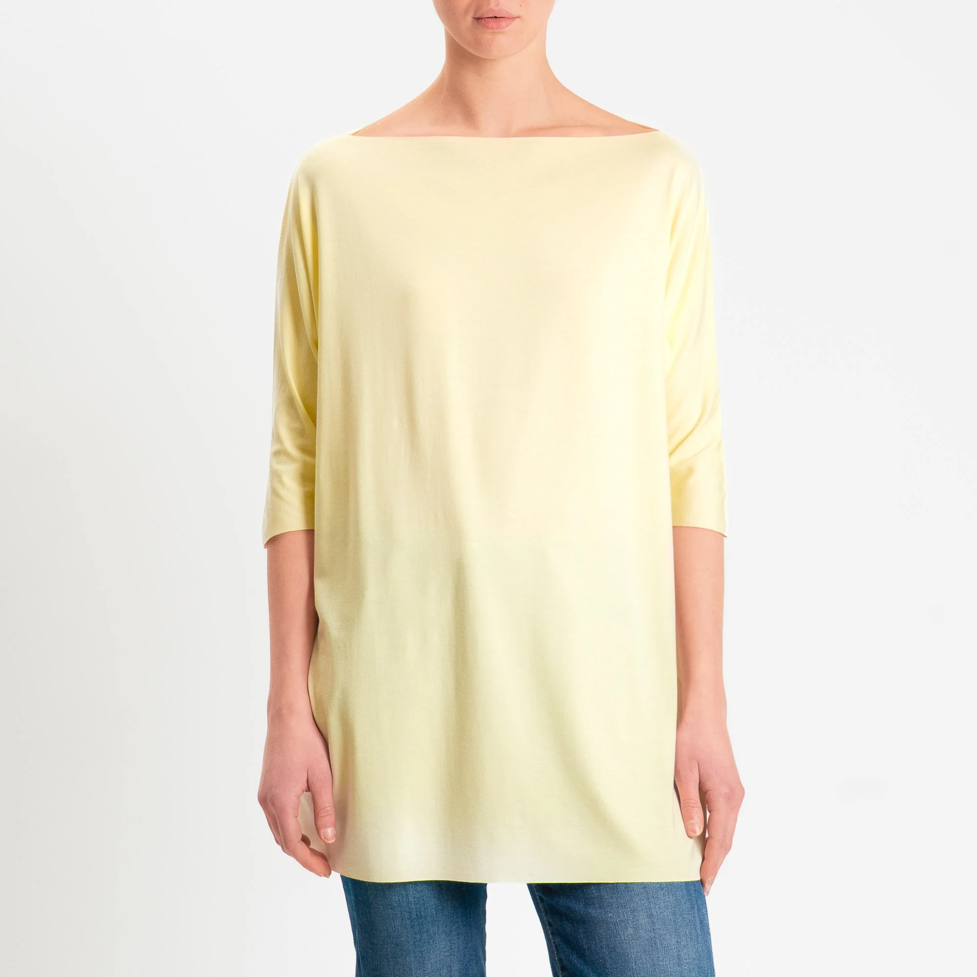 Vicolo-T-shirt over taglio vivo in jersey - yellow - Image 2