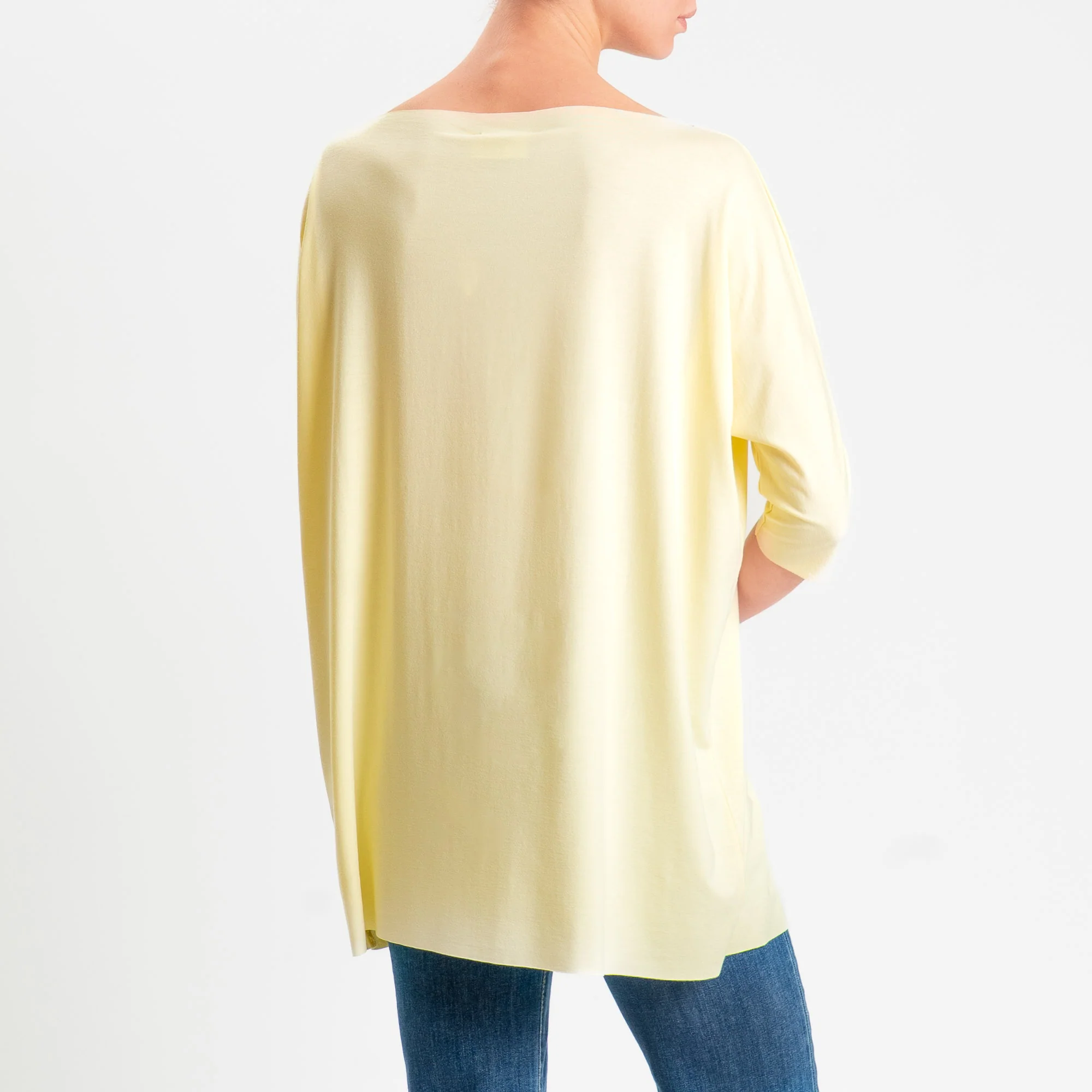 Vicolo-T-shirt over taglio vivo in jersey - yellow - Image 3