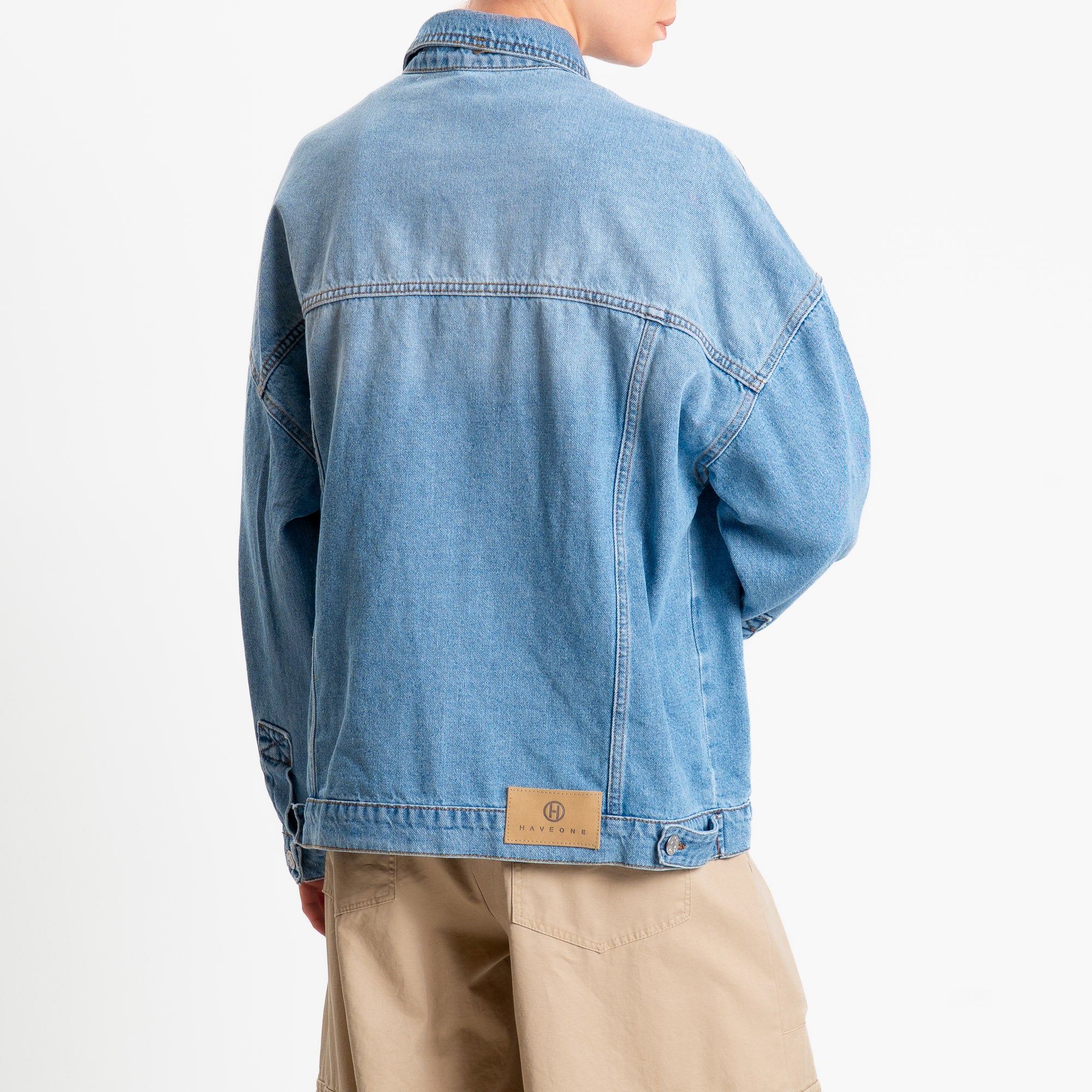 Haveone-Giacca over in denim - denim chiaro - Image 3