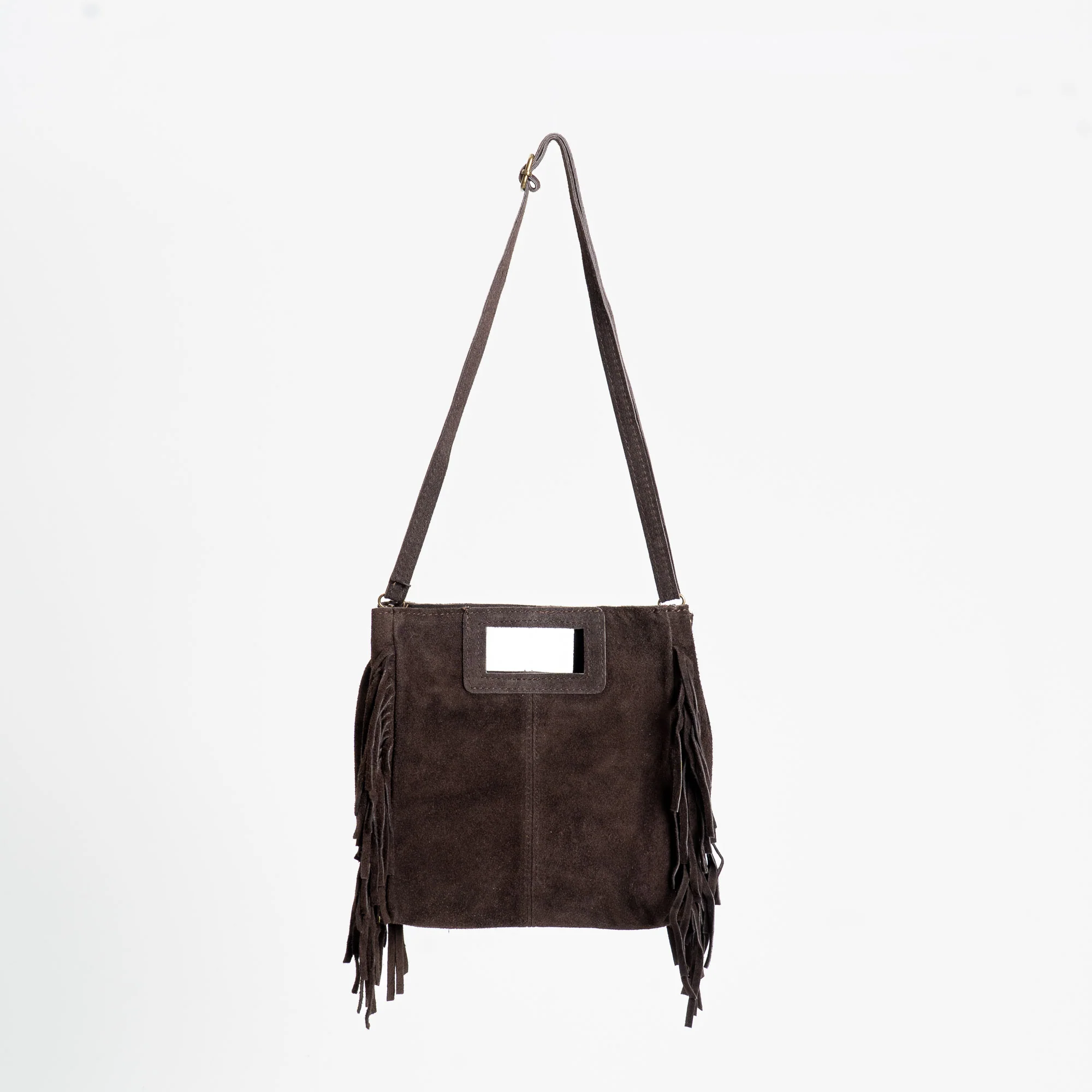 W by Whitemood-Borsa a mano con frange laterali - moro - Image 2
