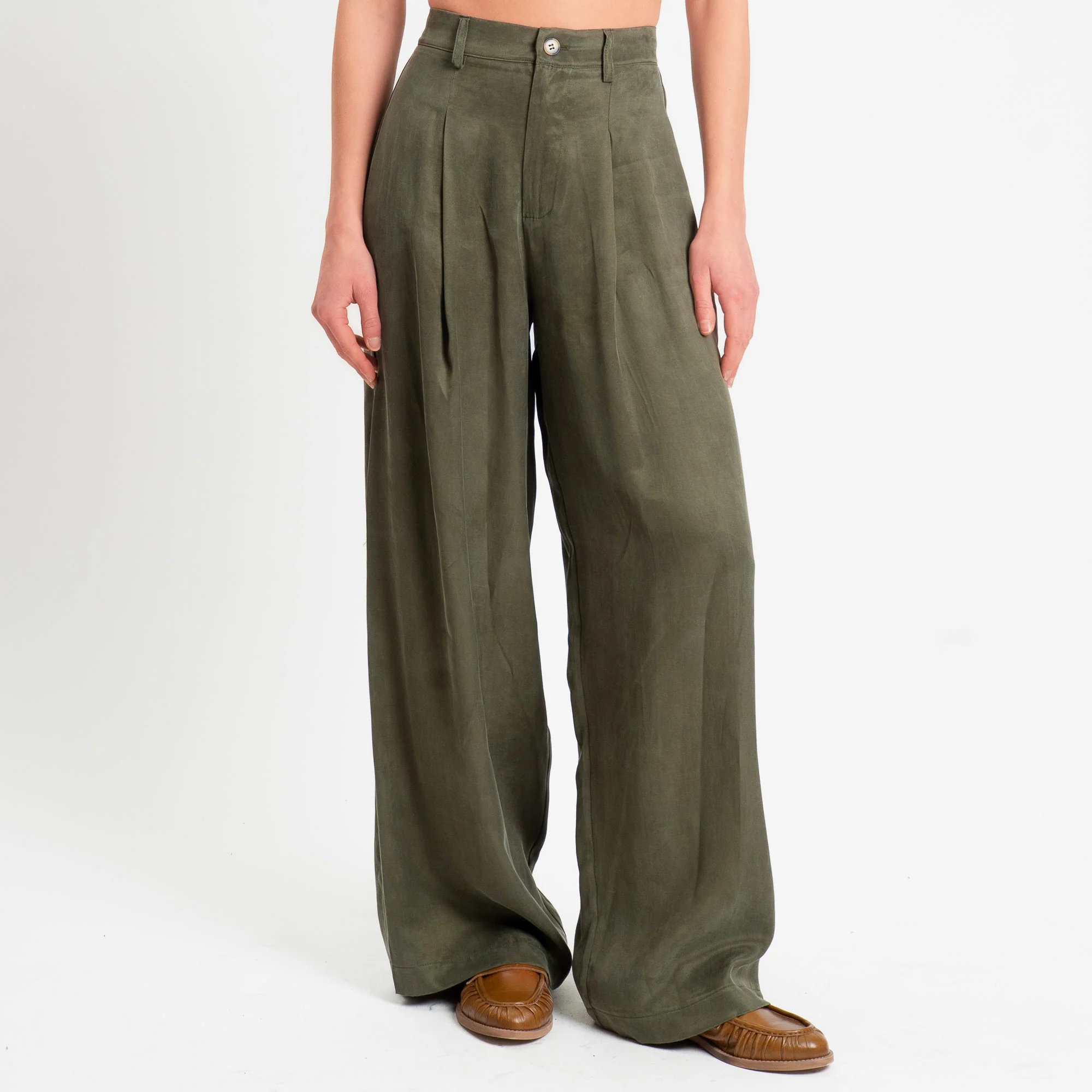 Tensione in-Pantalone CHIARA Cupro Manopesca - militare - Image 2