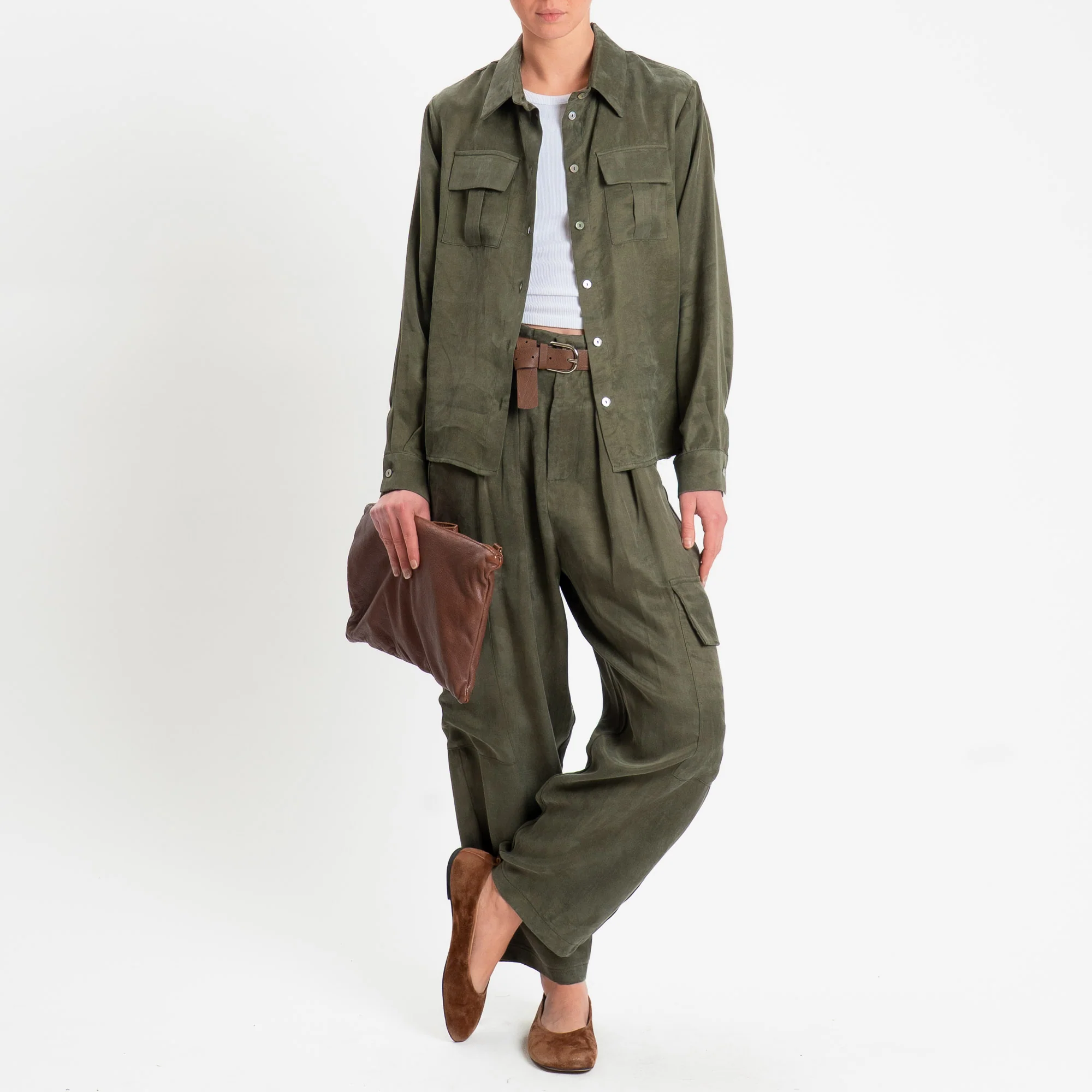 Tensione in-Pantalone CAROLINA cargo Cupro Manopesca - militare - Image 3