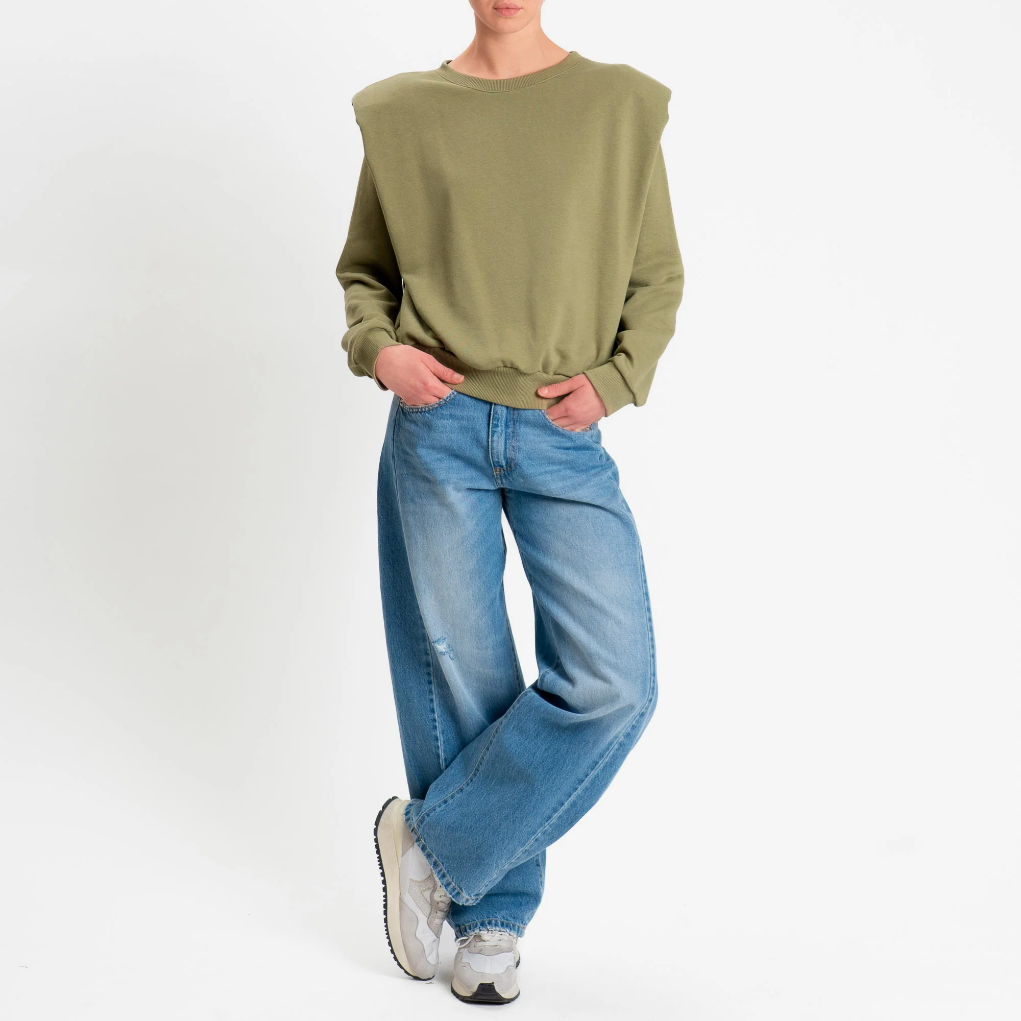 Dixie-Felpa con spalline - salvia
