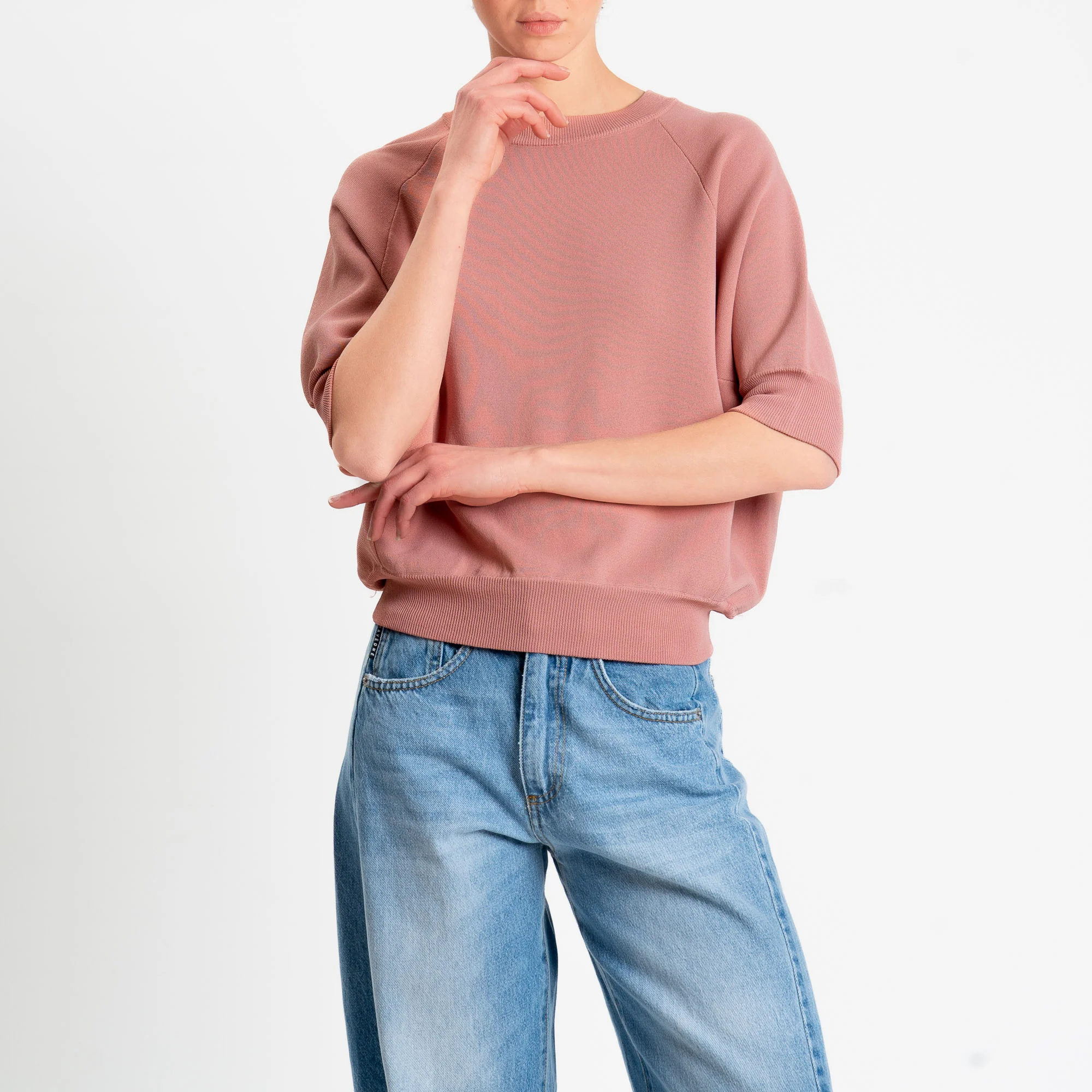 Vicolo-Maglia girocollo punto roma - blush - Image 2