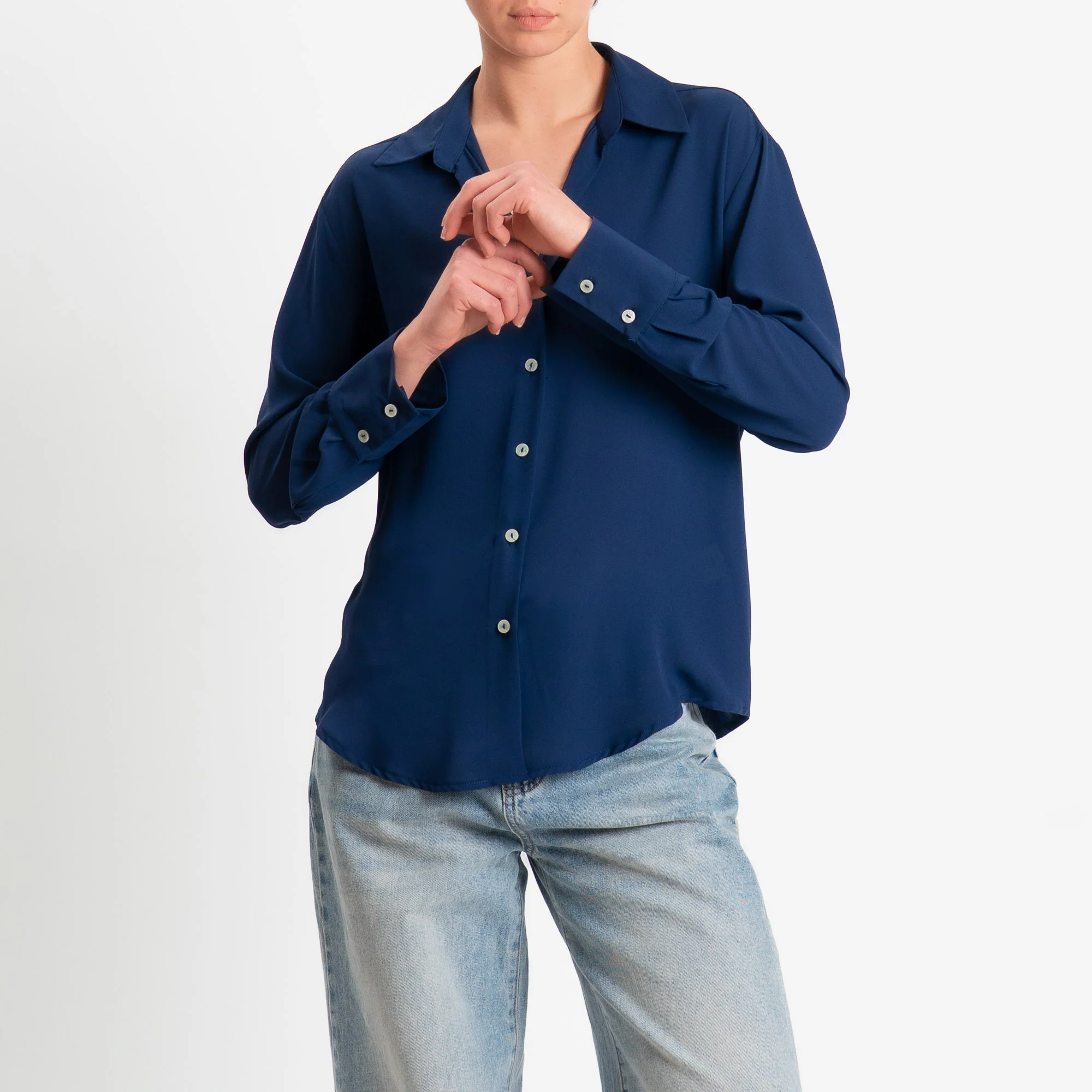 Zeroassoluto-Camicia CLAY MANO SETA - blu - Image 2