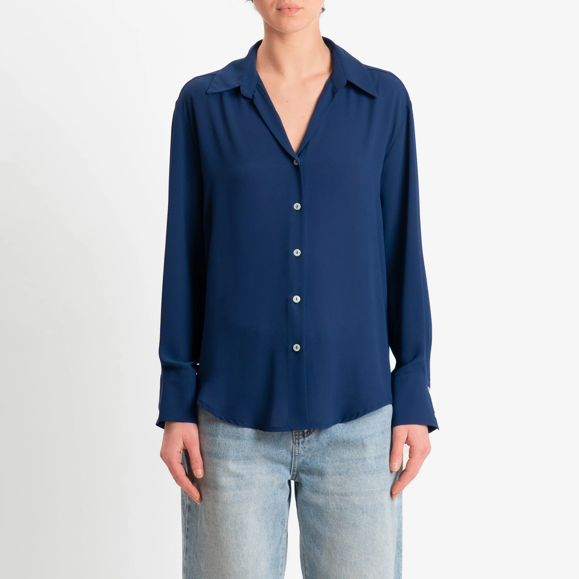 Zeroassoluto-Camicia CLAY MANO SETA - blu - Image 3