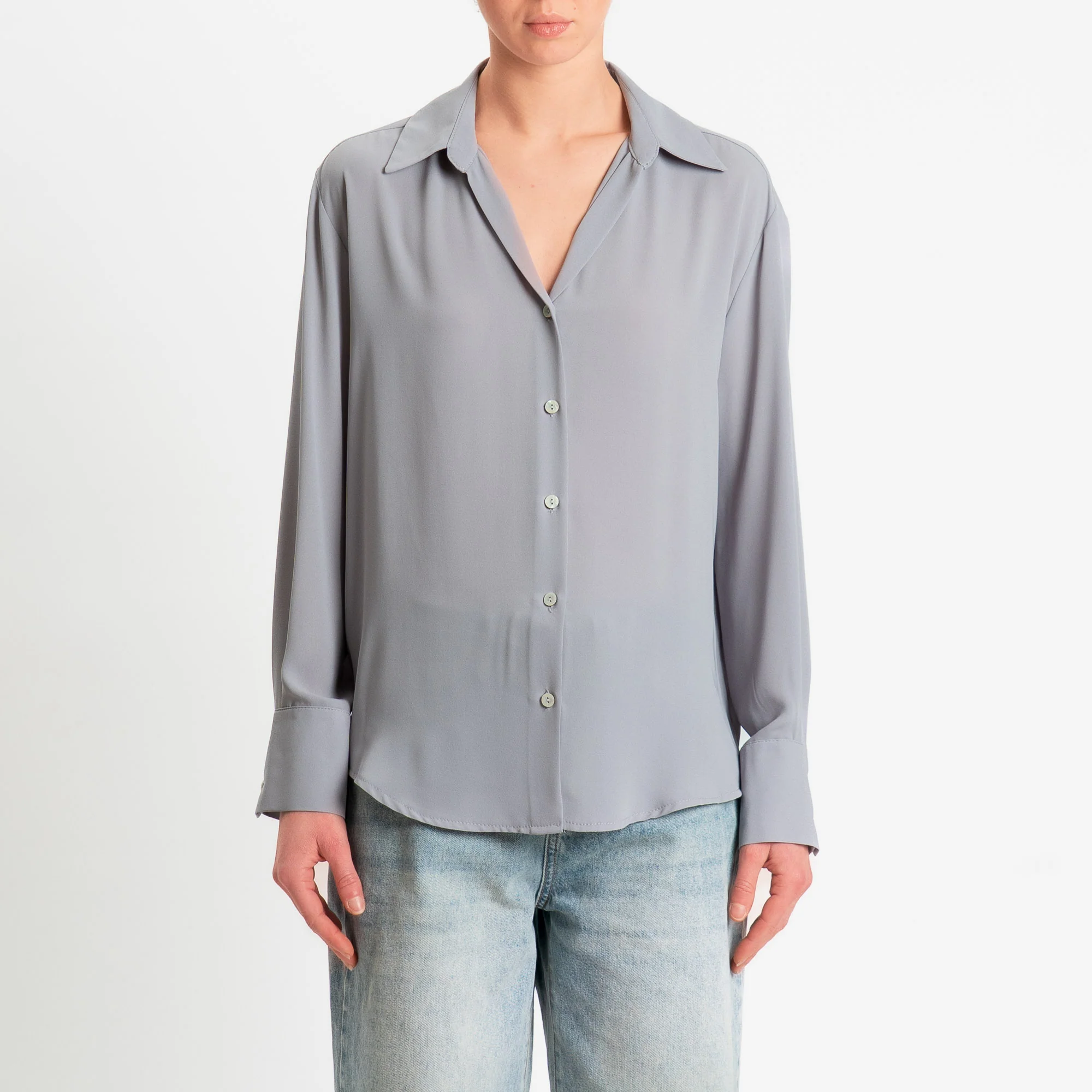 Zeroassoluto-Camicia CLAY MANO SETA - grey - Image 3