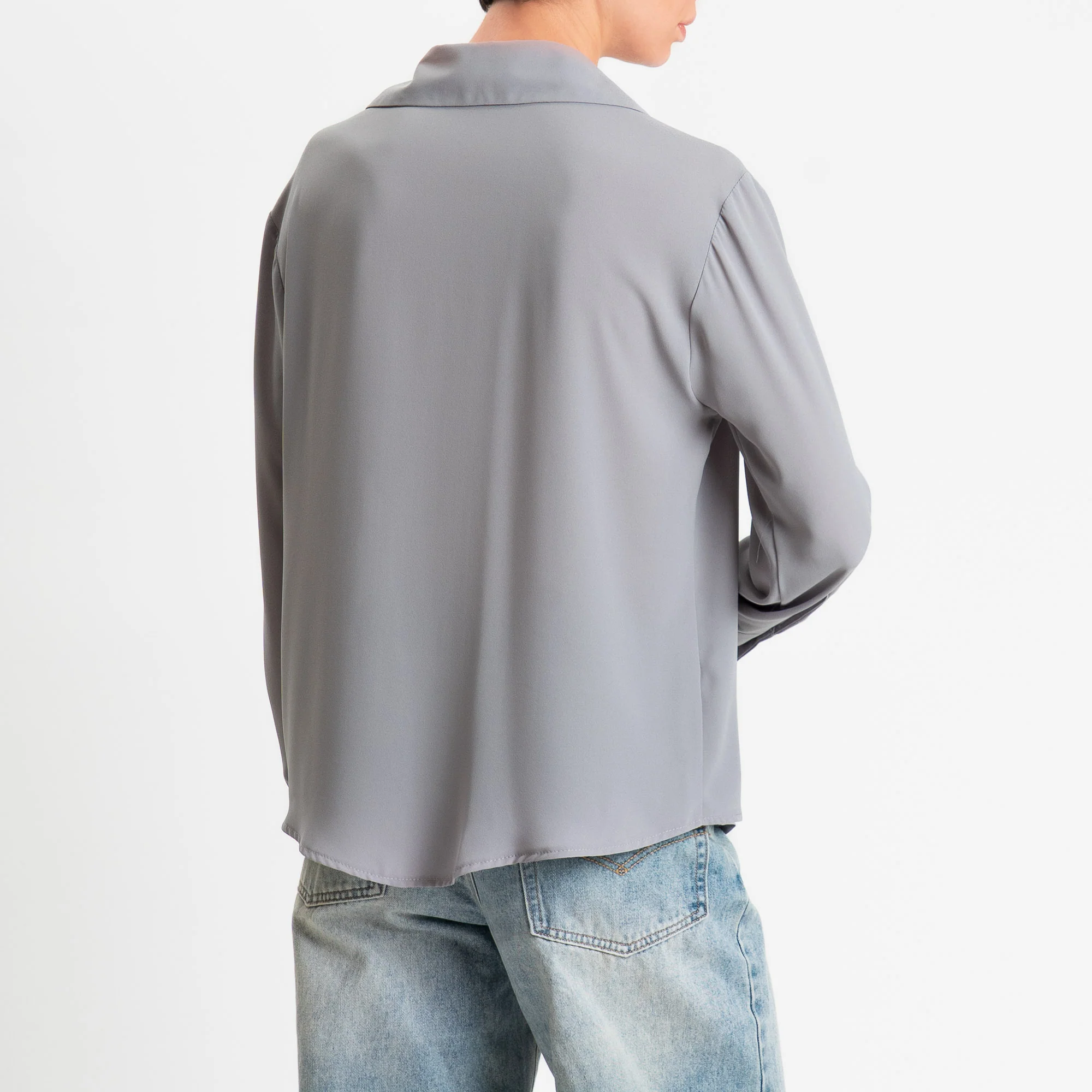 Zeroassoluto-Camicia CLAY MANO SETA - grey - Image 4