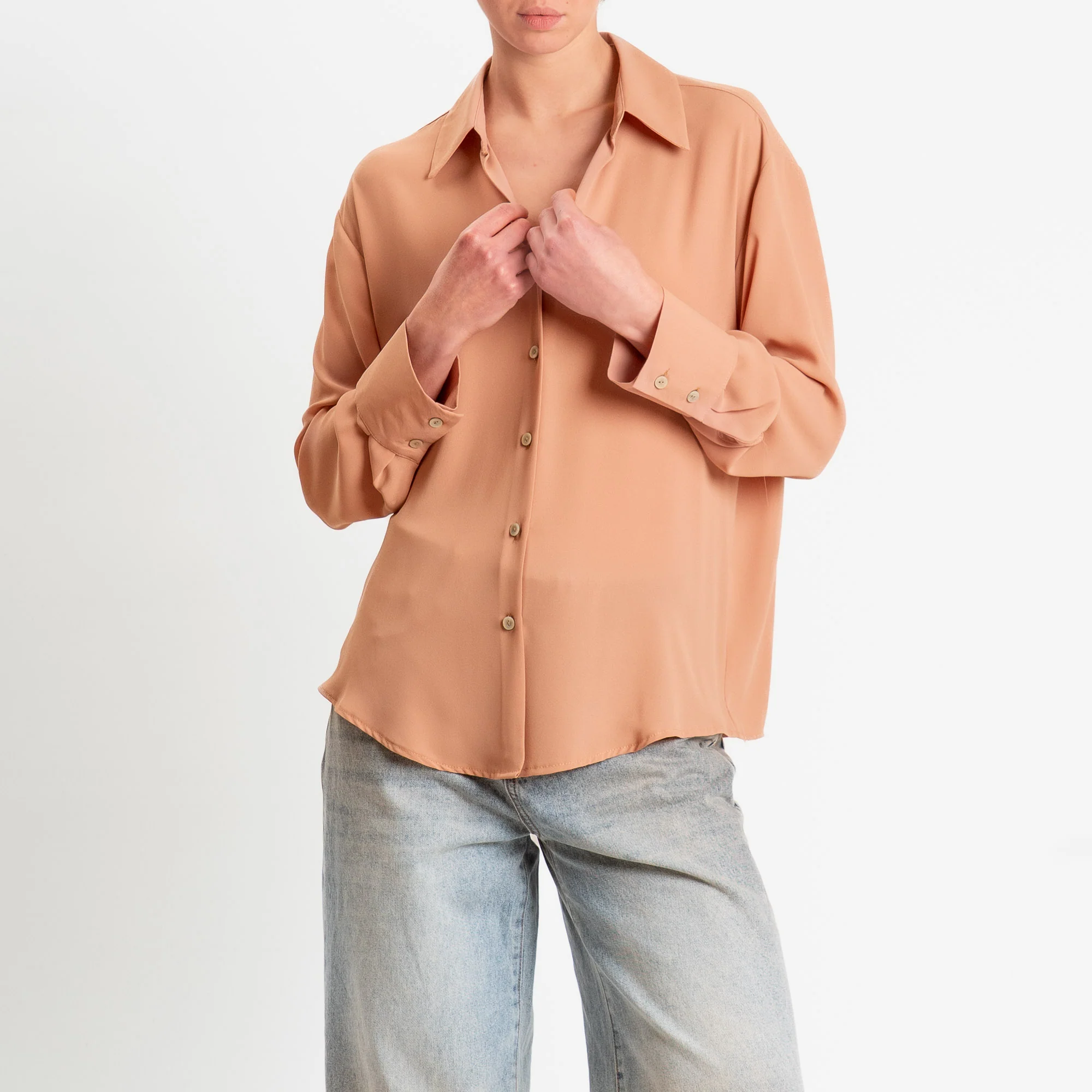Zeroassoluto-Camicia CLAY MANO SETA - peanut - Image 2