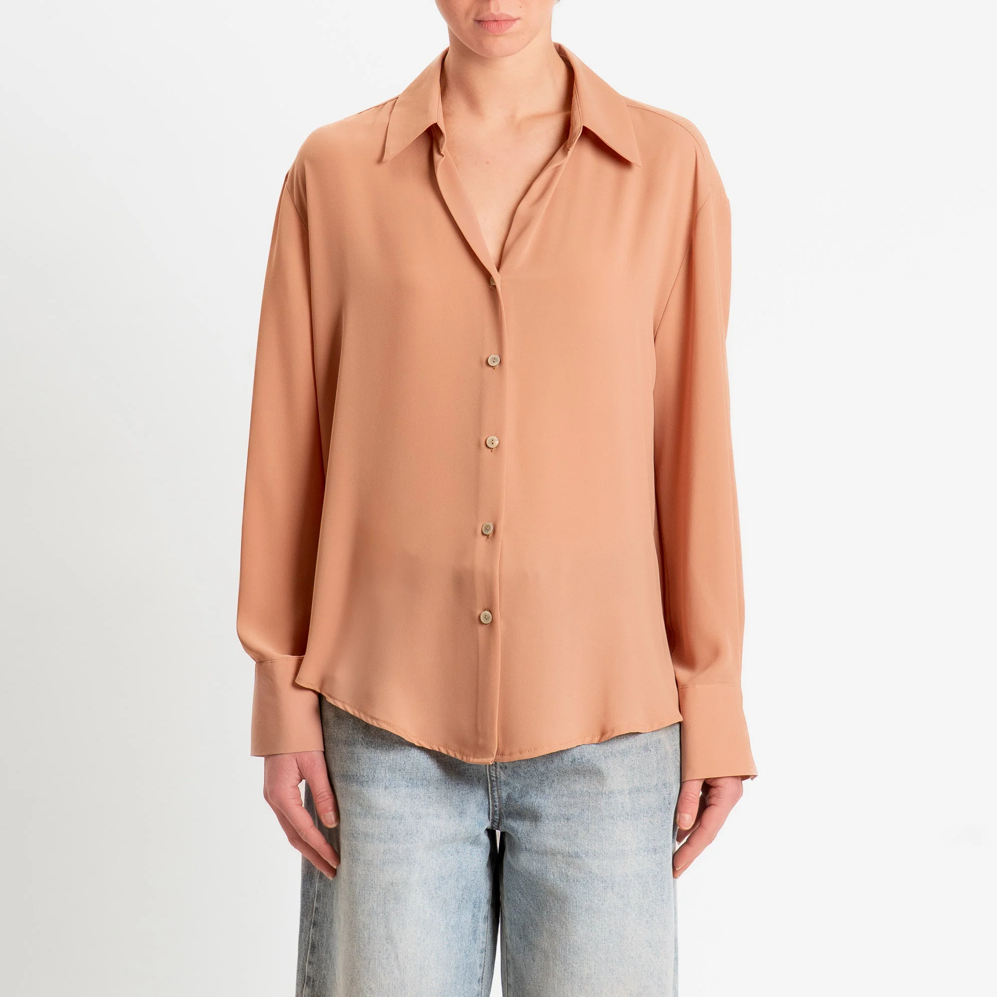Zeroassoluto-Camicia CLAY MANO SETA - peanut - Image 3