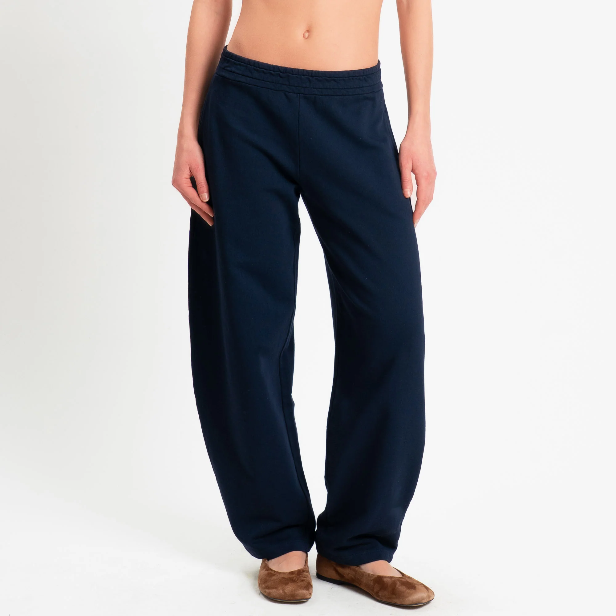 Zeroassoluto-Pantalone in felpa barrel fit stone wash high quality - blu - Image 2