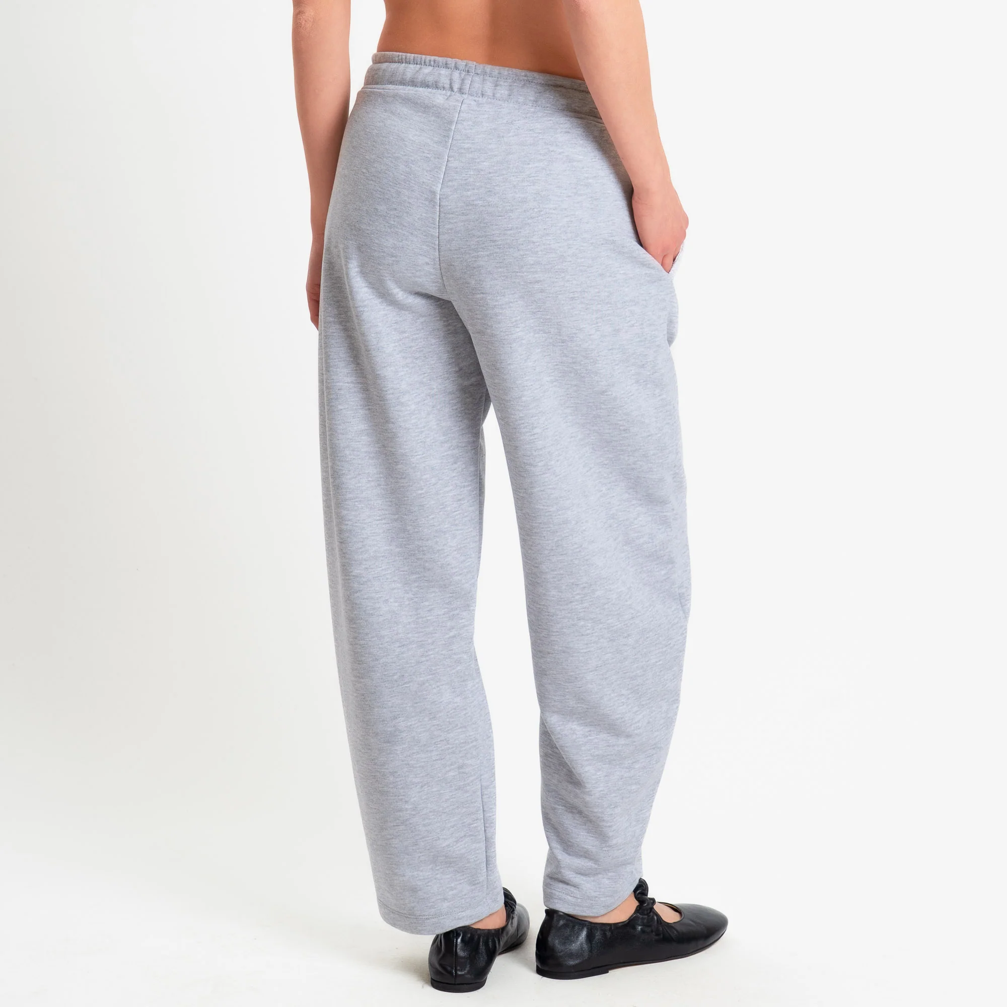Zeroassoluto-Pantalone in felpa barrel fit stone wash high quality - grey - Image 4