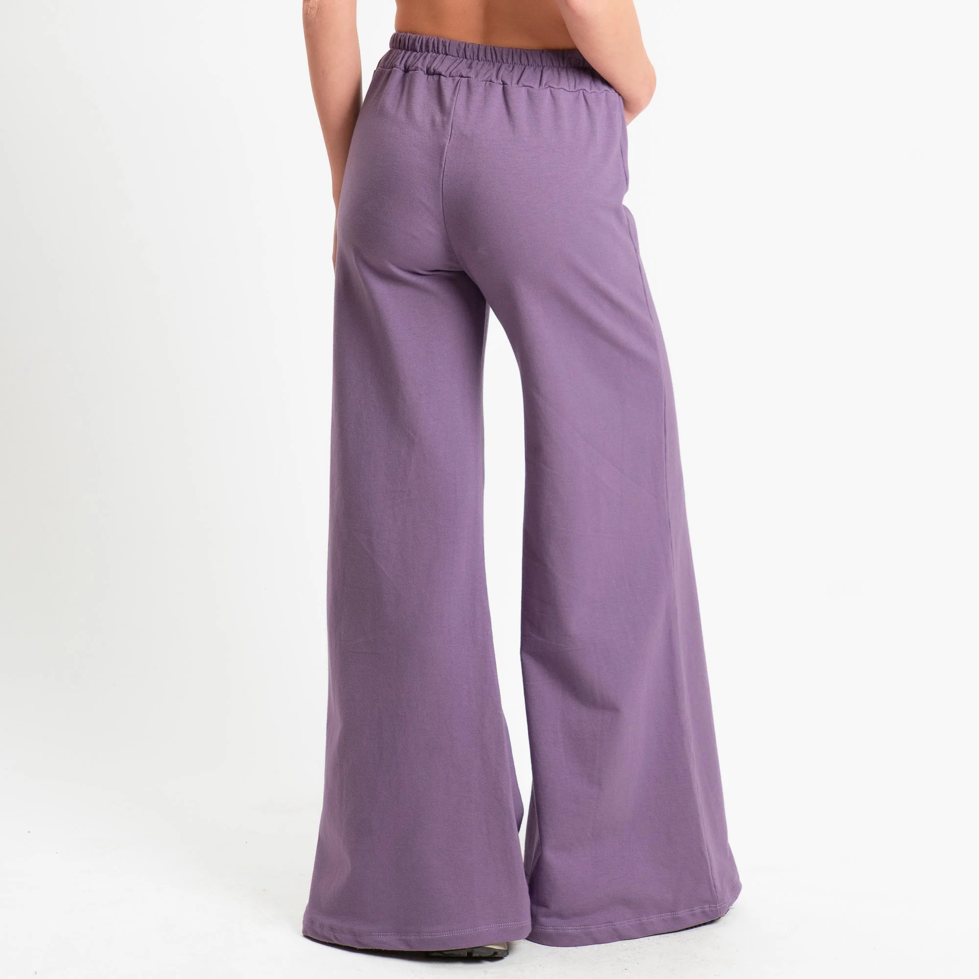 Zeroassoluto-Pantalone bootcut fit felpa light - lavanda - Image 4