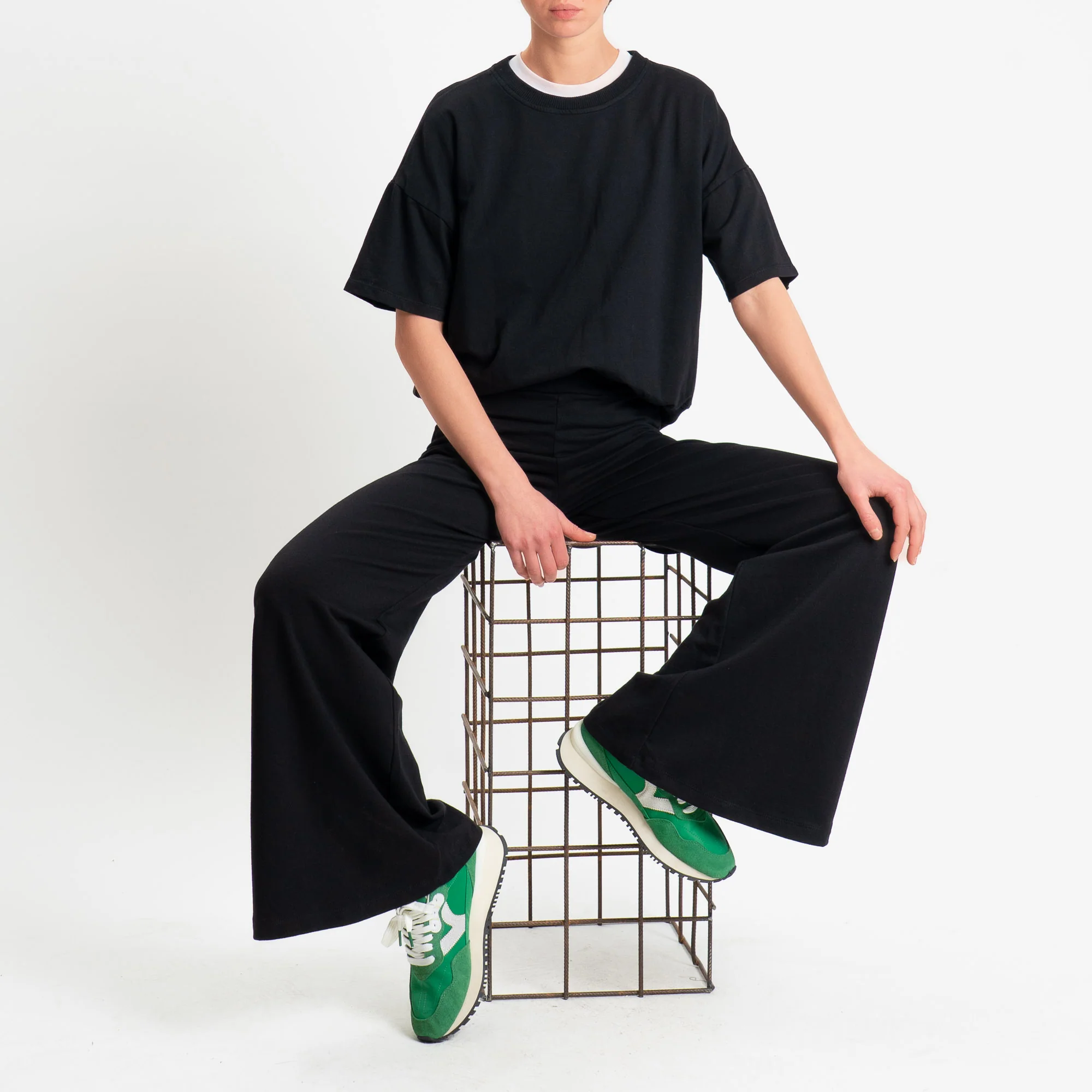 Zeroassoluto-Pantalone bootcut fit felpa light - nero - Image 3