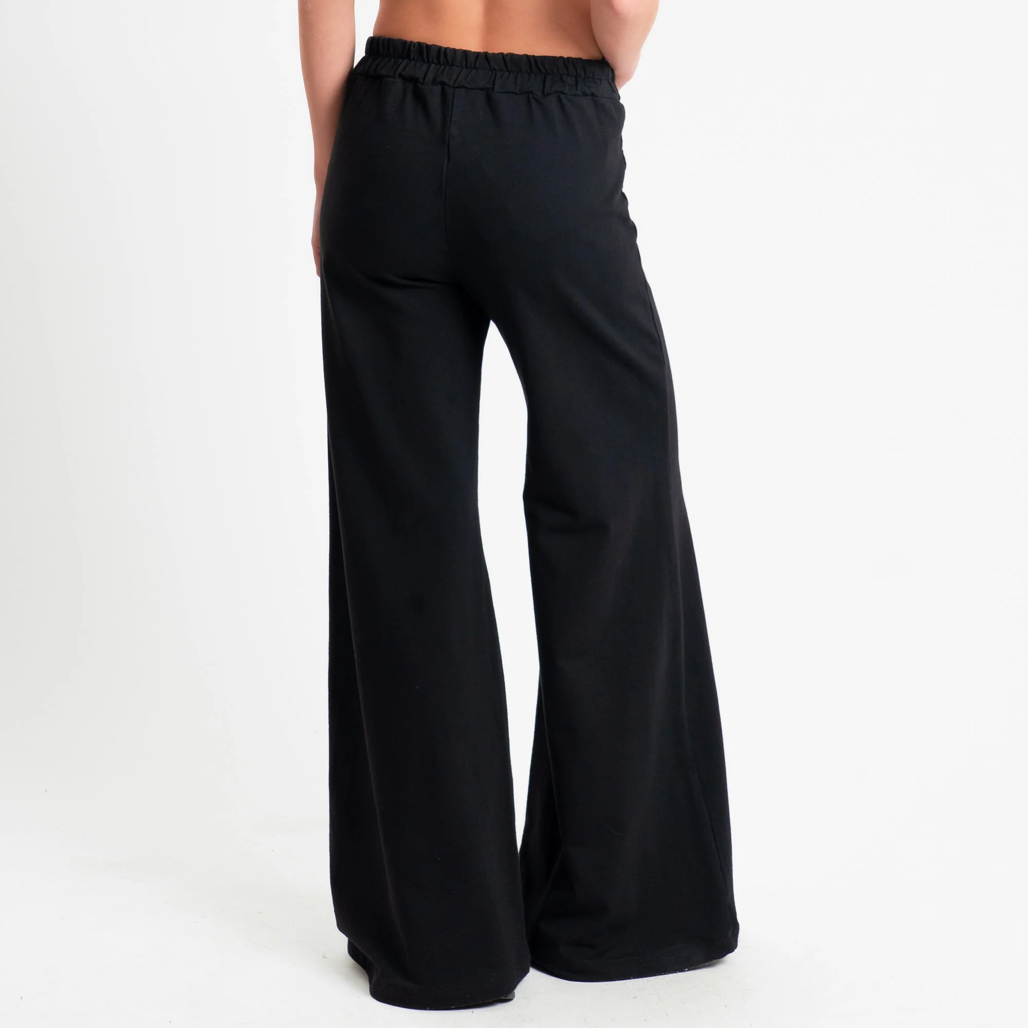 Zeroassoluto-Pantalone bootcut fit felpa light - nero - Image 4
