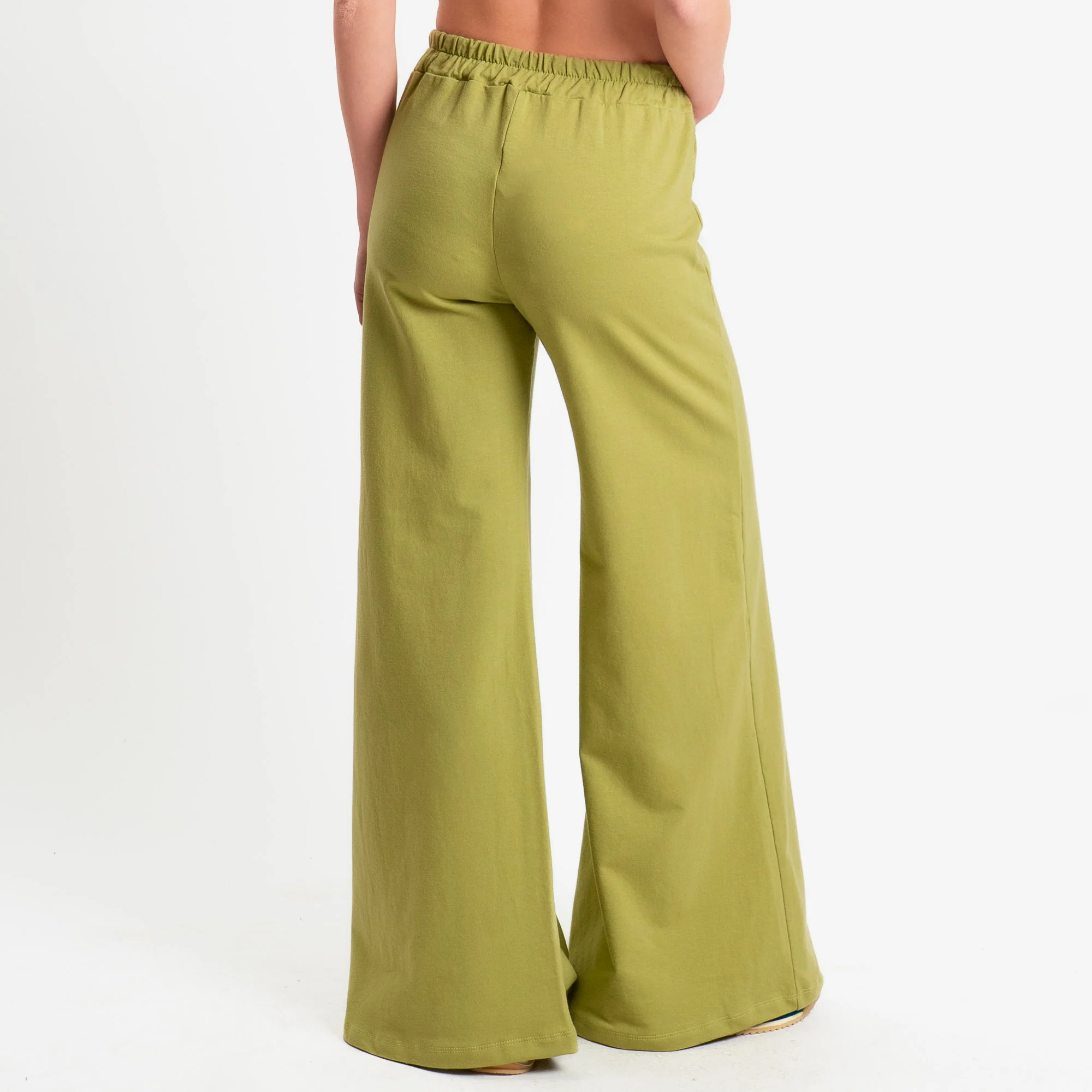 Zeroassoluto-Pantalone bootcut fit felpa light - pistacchio - Image 4