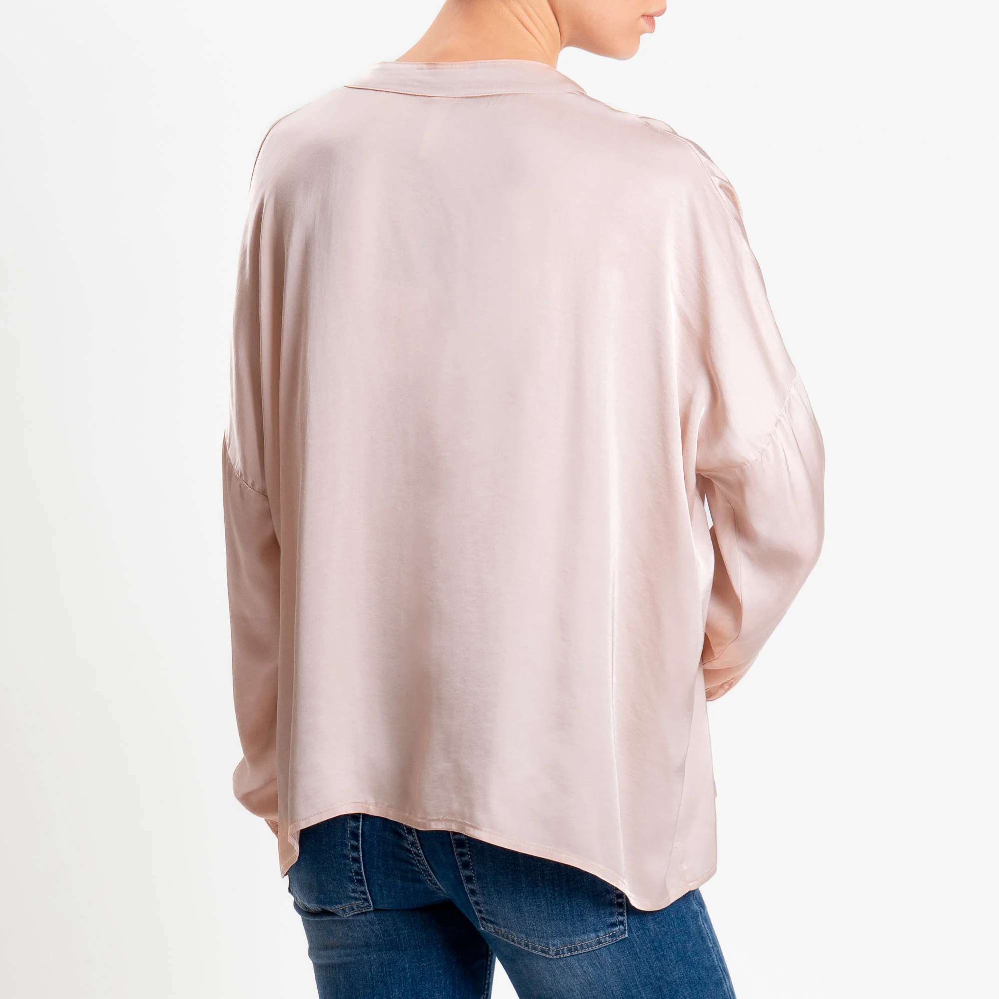 Tensione in-Camicia satin bottoni dorati - rose - Image 3