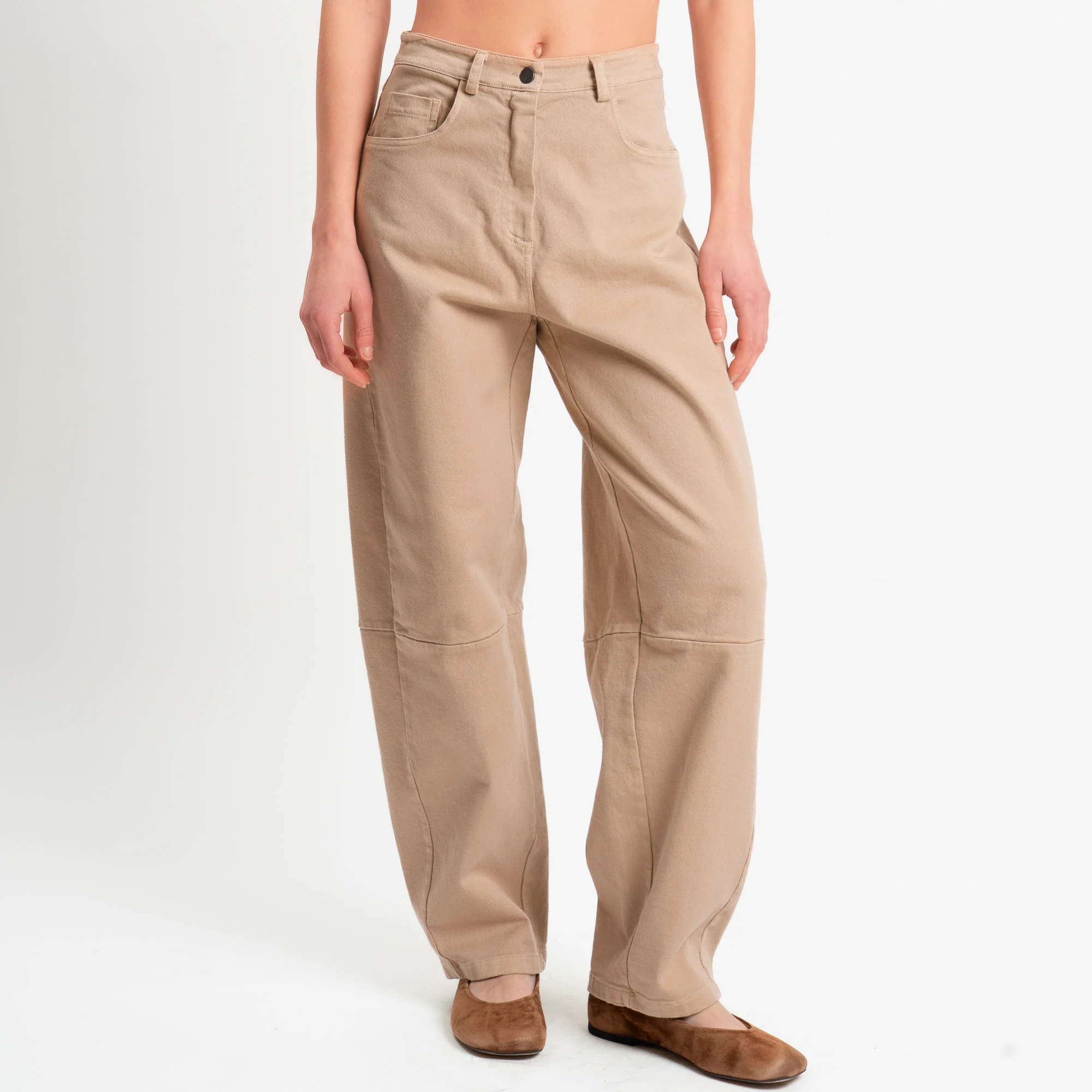 Tensione in-Pantalone barrel relaxed fit - sabbia - Image 2