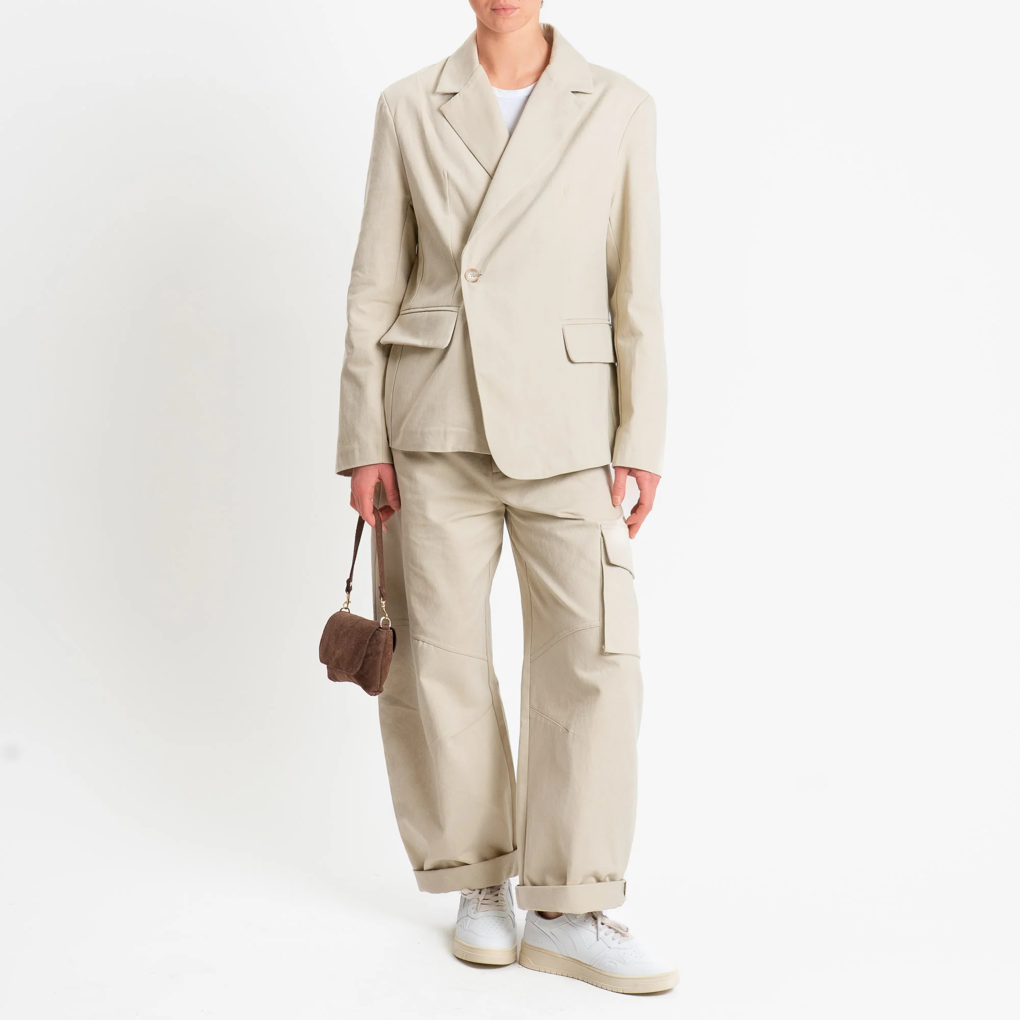Tensione in-Pantalone cargo barrel fit - avena - Image 3