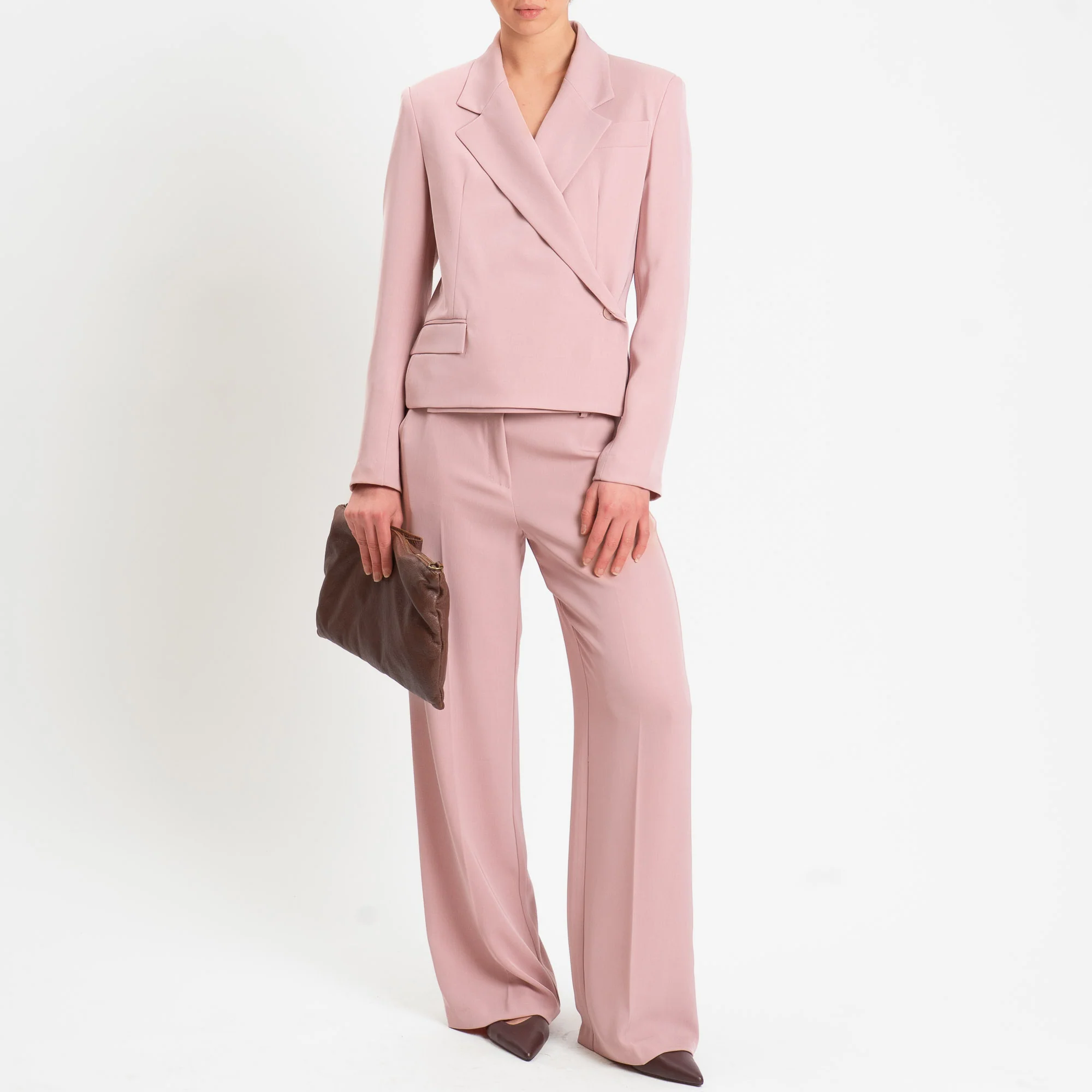 Tensione in-Pantalone palazzo tessuto fluido - rosa - Image 4