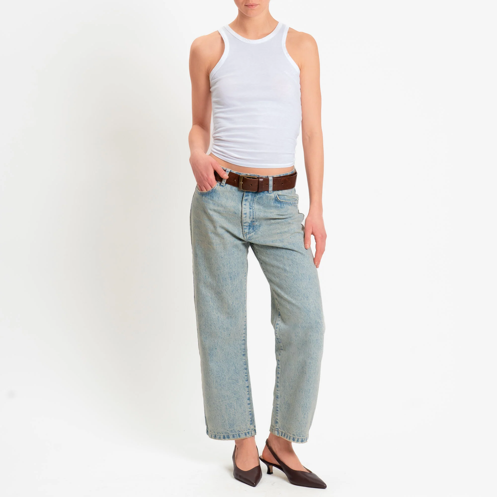 Zeroassoluto-Jeans GLORIA straight fit - denim chiaro sabbiato - Image 5