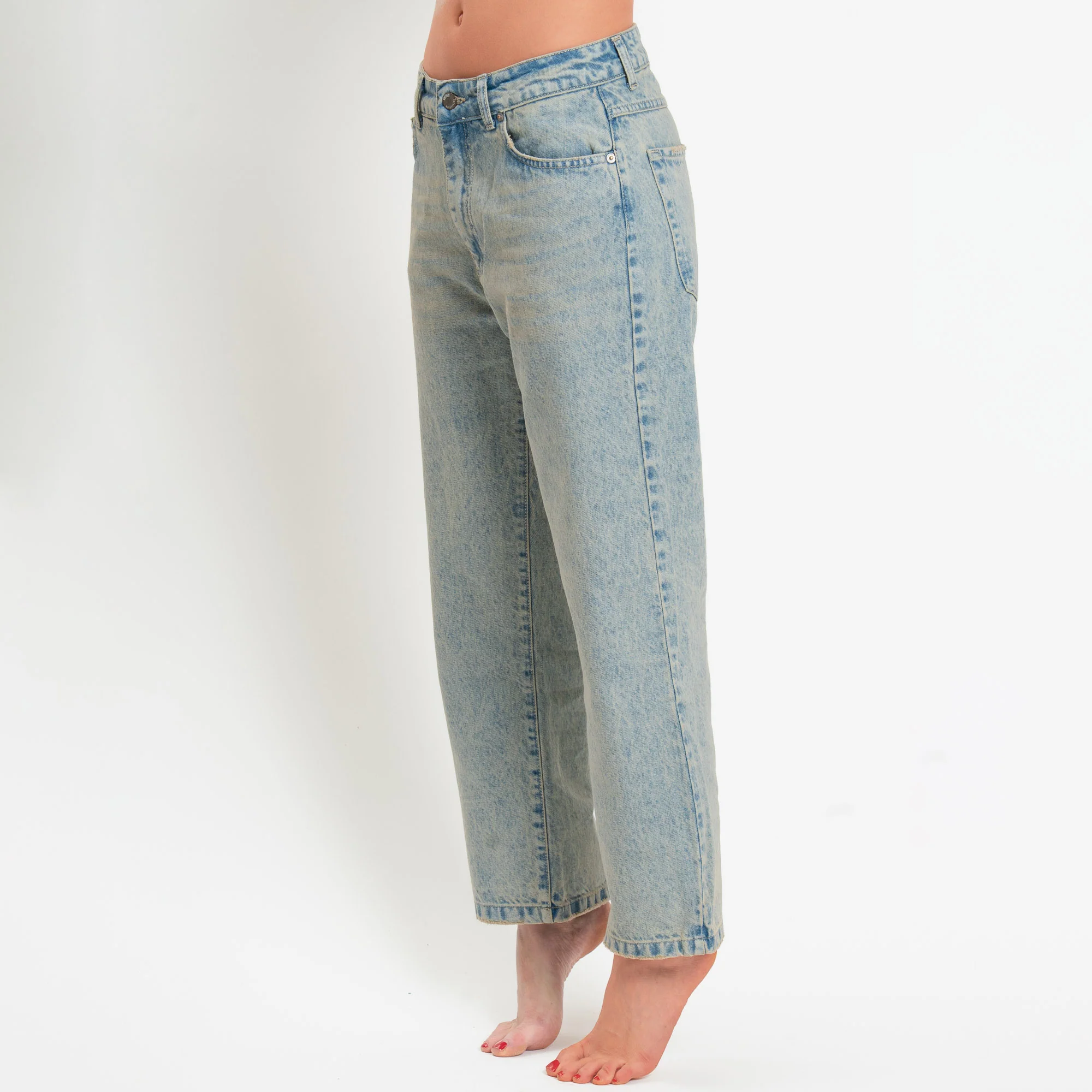 Zeroassoluto-Jeans GLORIA straight fit - denim chiaro sabbiato - Image 7