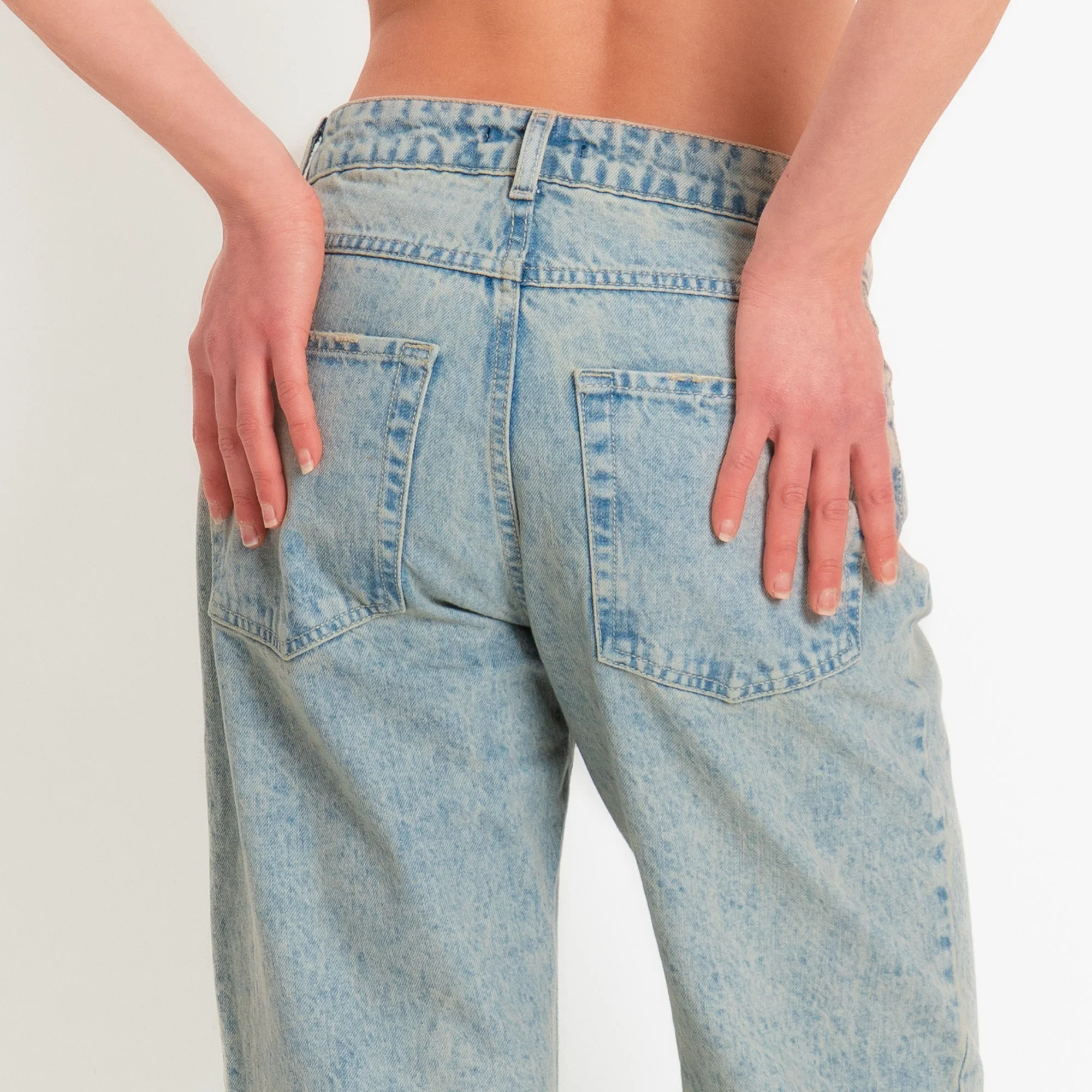 Zeroassoluto-Jeans GLORIA straight fit - denim chiaro sabbiato - Image 8