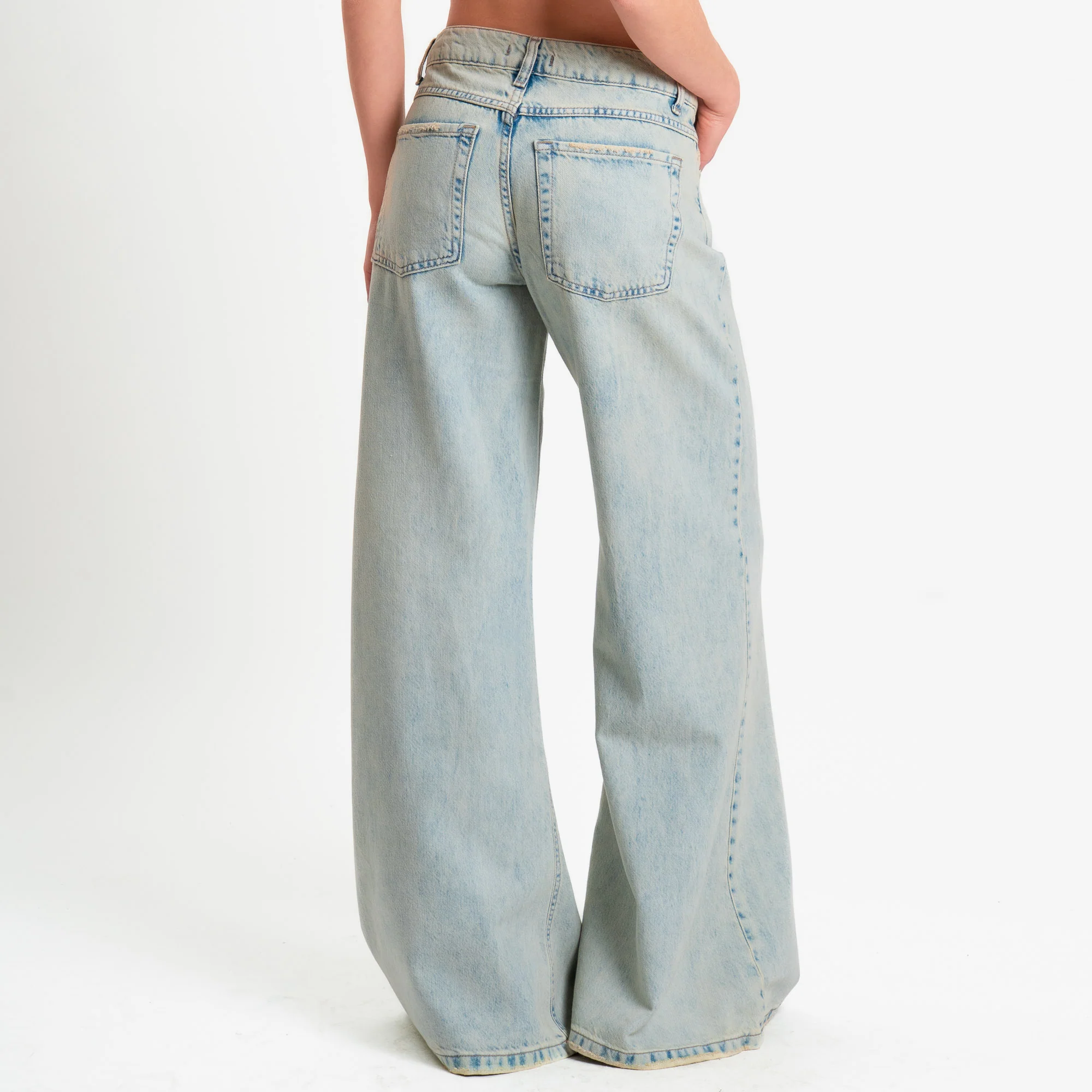 Zeroassoluto-Jeans BRUNA extra wide leg - denim chiaro stone washed - Image 7